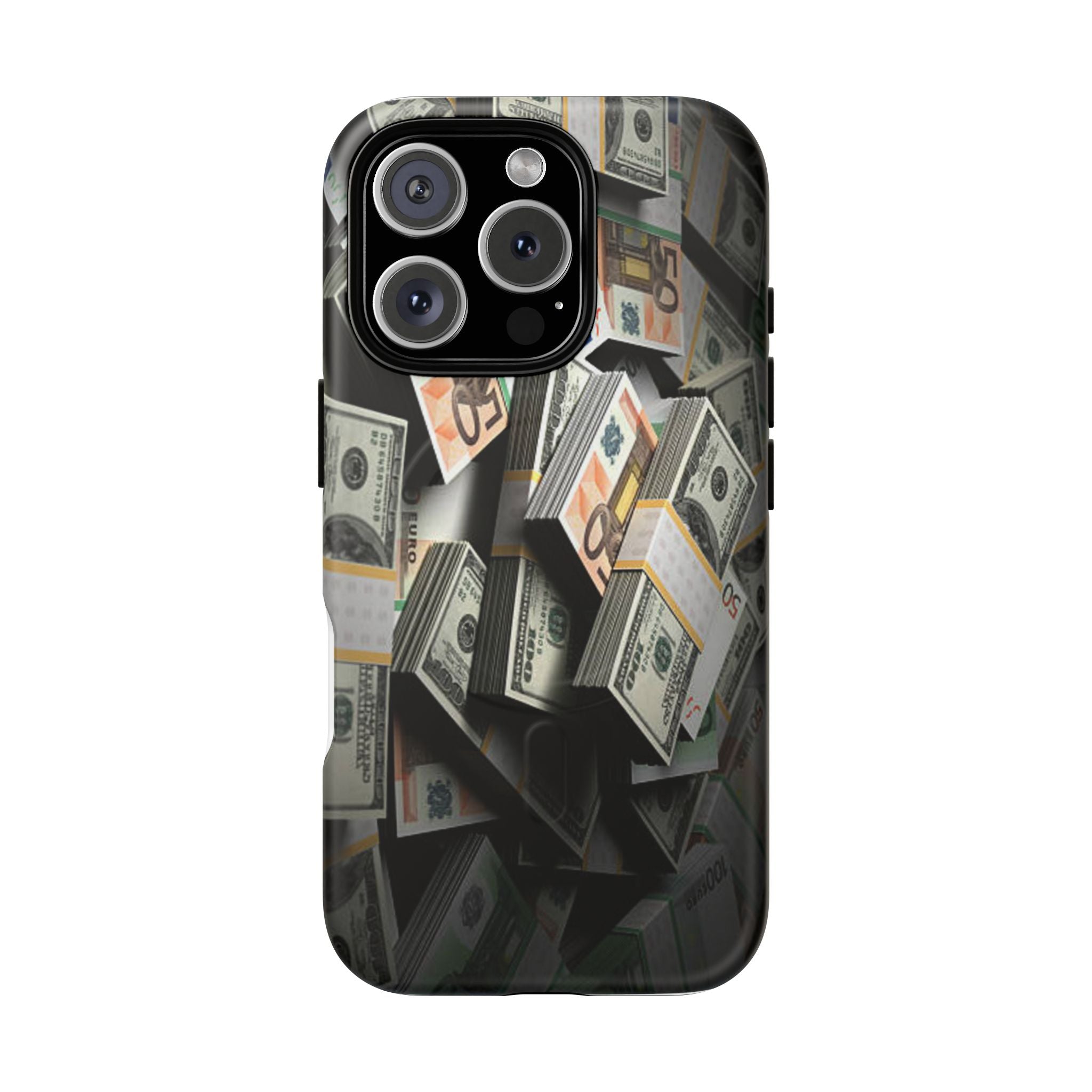 Coque de téléphone Argent Empilé | Coque magnétique robuste