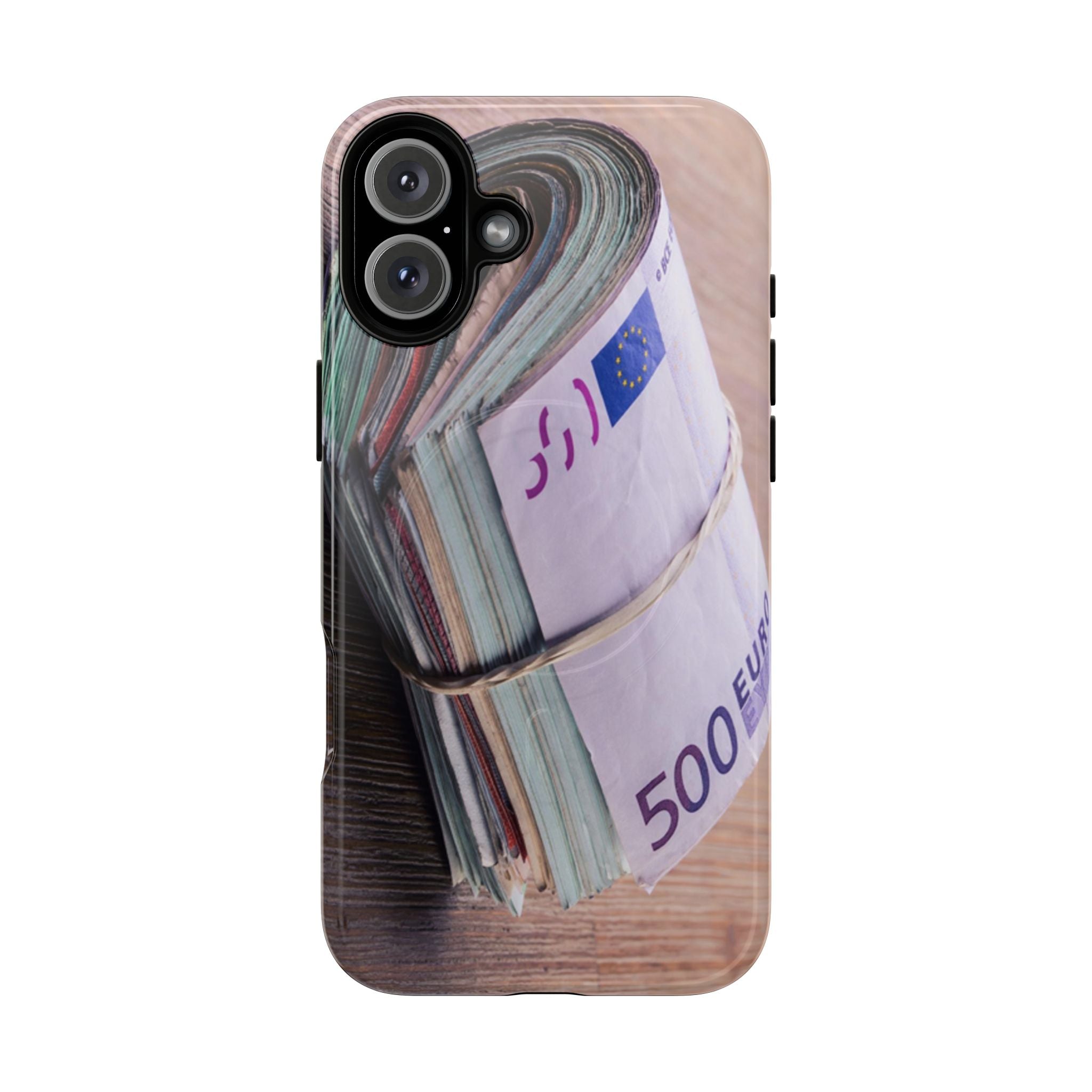 Coque de téléphone liasses de billets en euros | Coque iPhone rouleau de billets, Imprimé argent