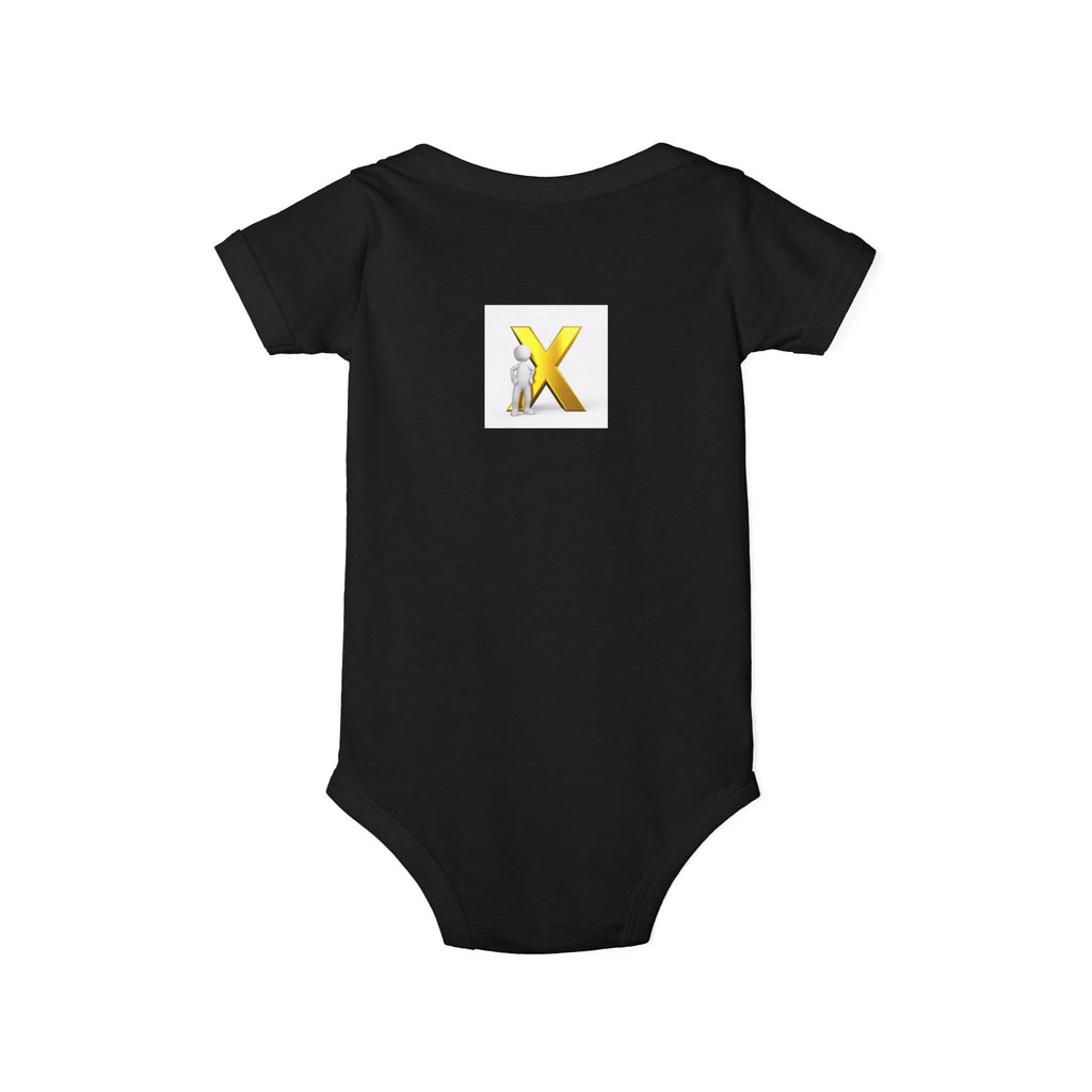 Yellow Letter X  Infant Onesie | Baby Bodysuit