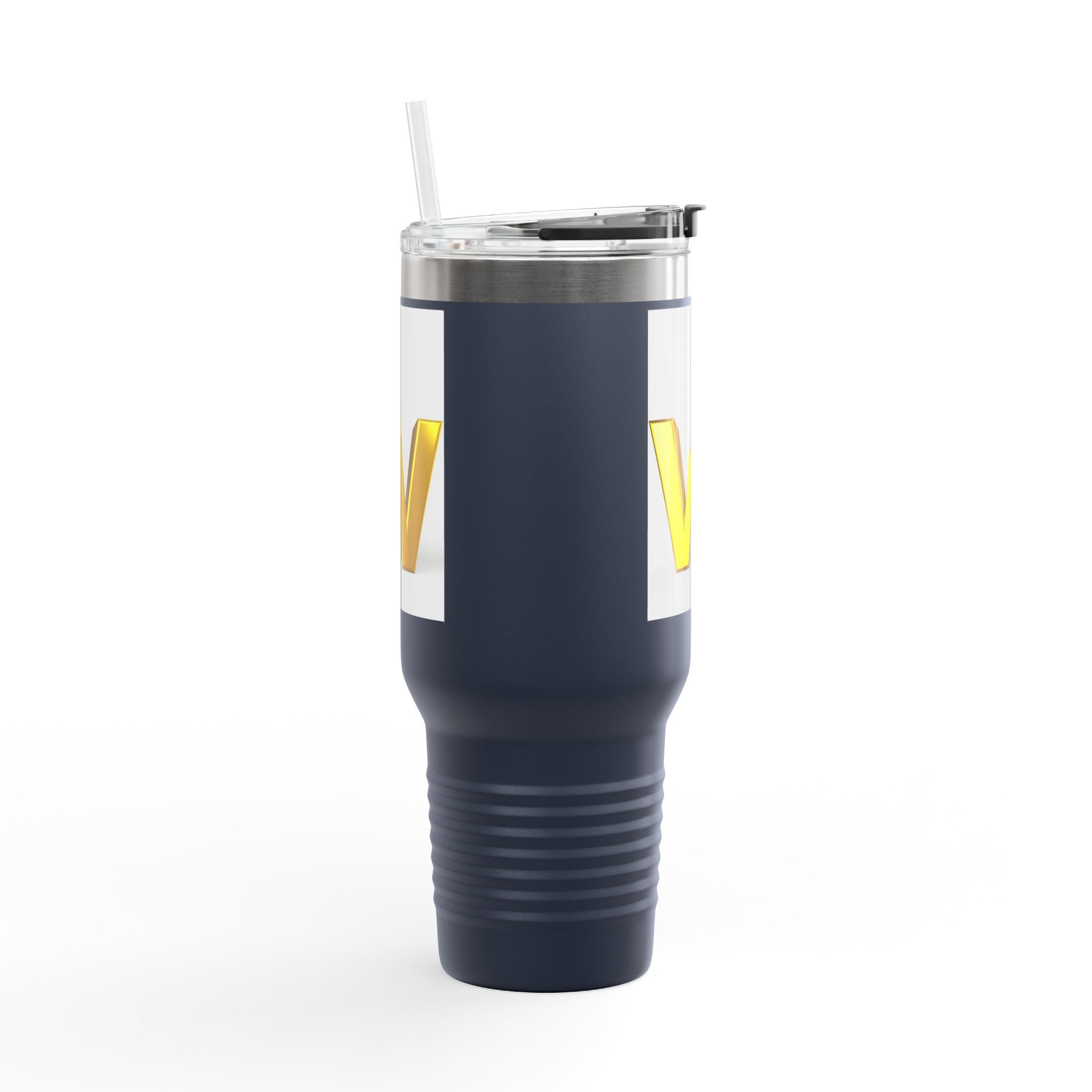 Mug de voyage isotherme 40 oz avec lettre W dorée en 3D et figurine