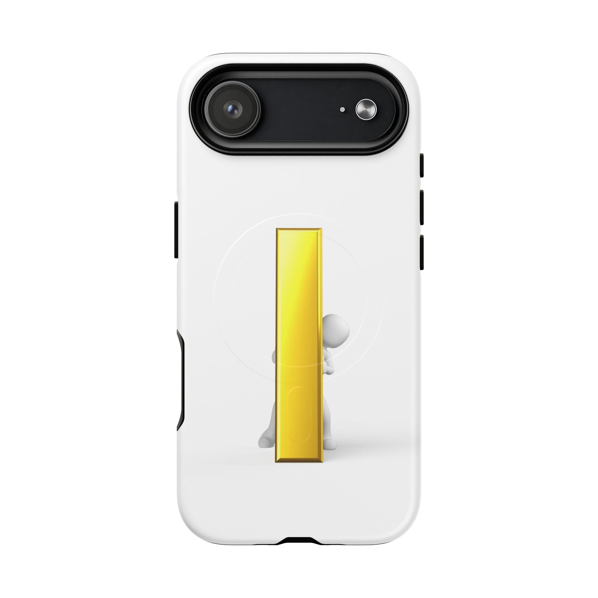 Yellow Gold Letter i 3D Figure phone case | Tough Magnetic Case