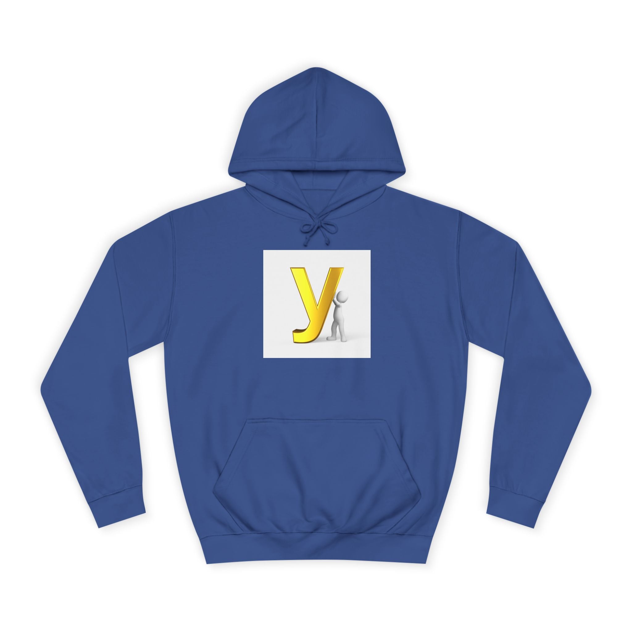 Sweat à capuche jaune 3D lettre Y | Sweat-shirt initial monogramme universitaire