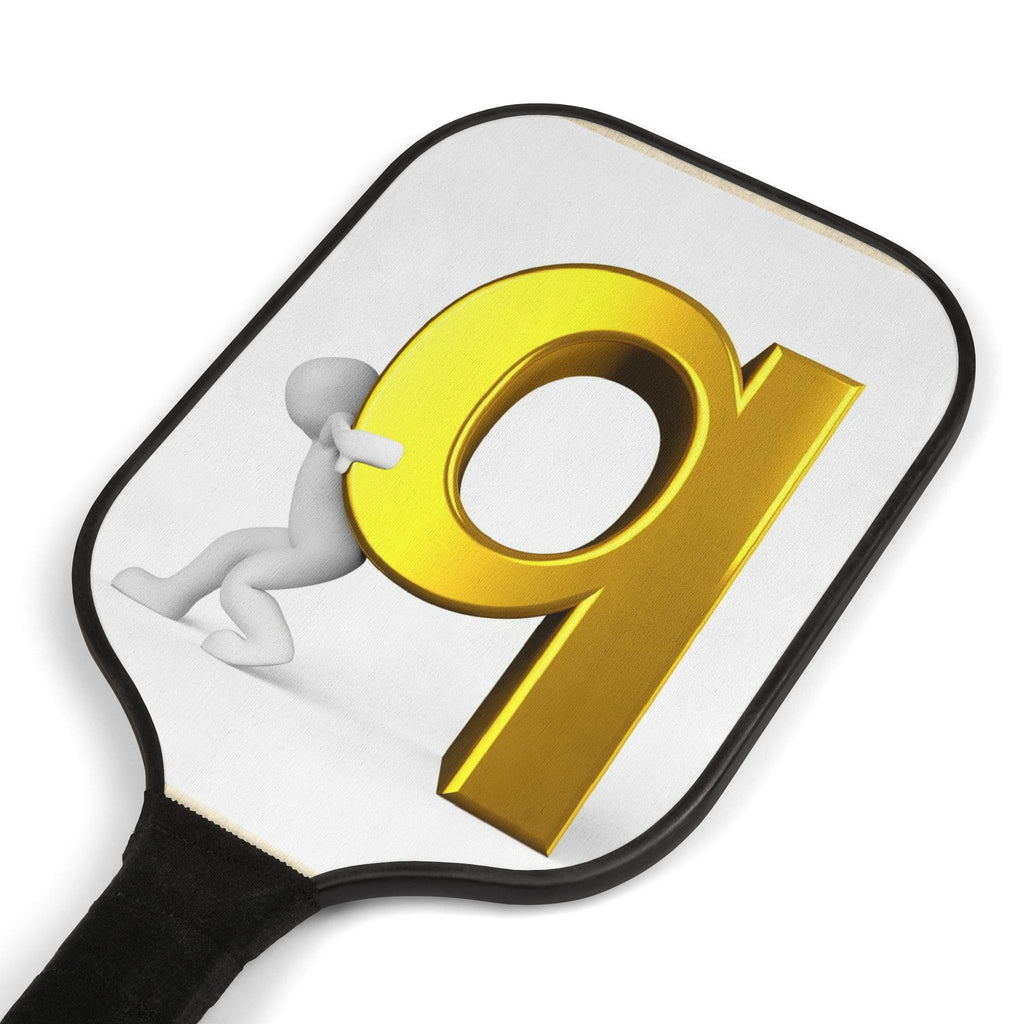 Golden Letter Q Pickleball Paddle