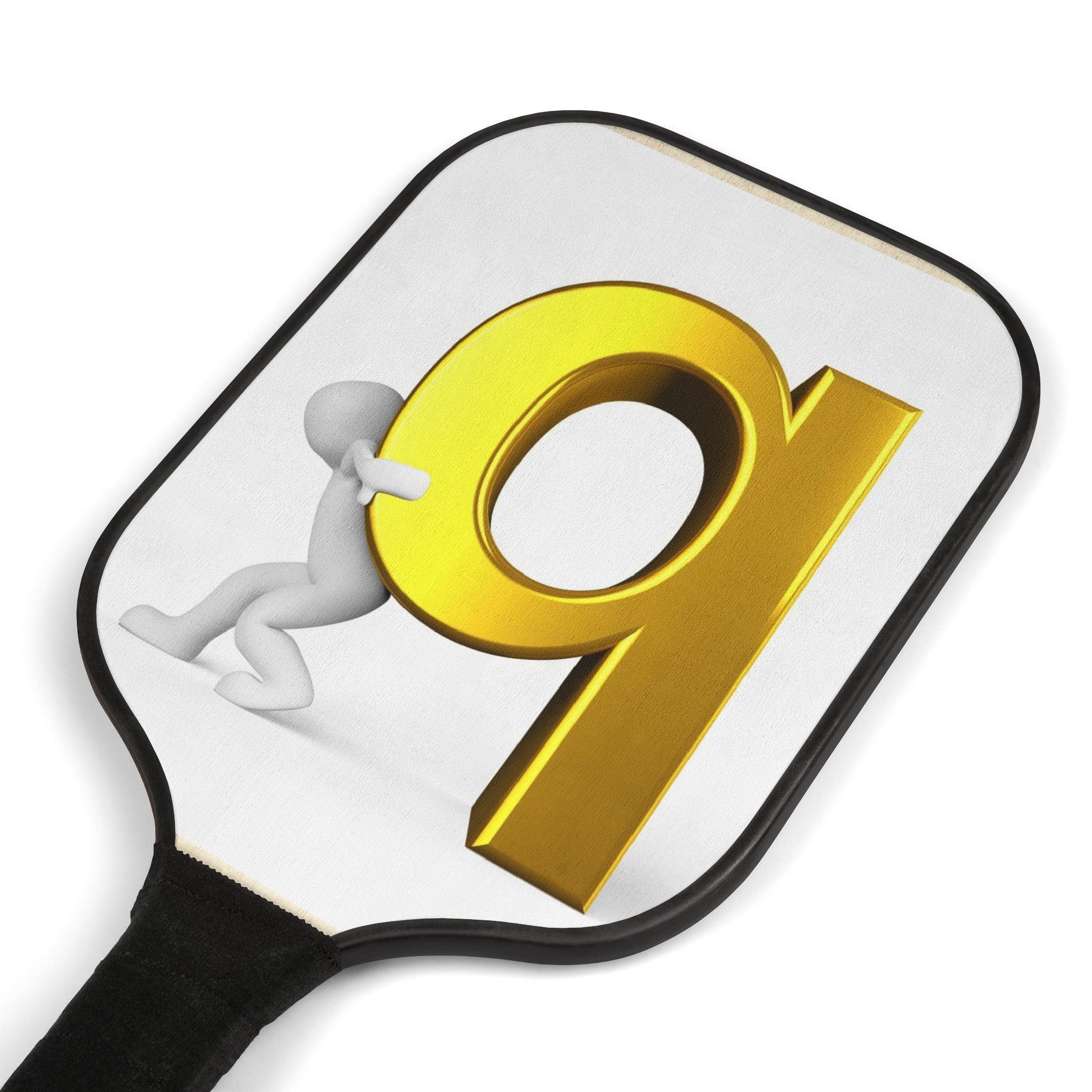 Golden Letter Q Pickleball Paddle