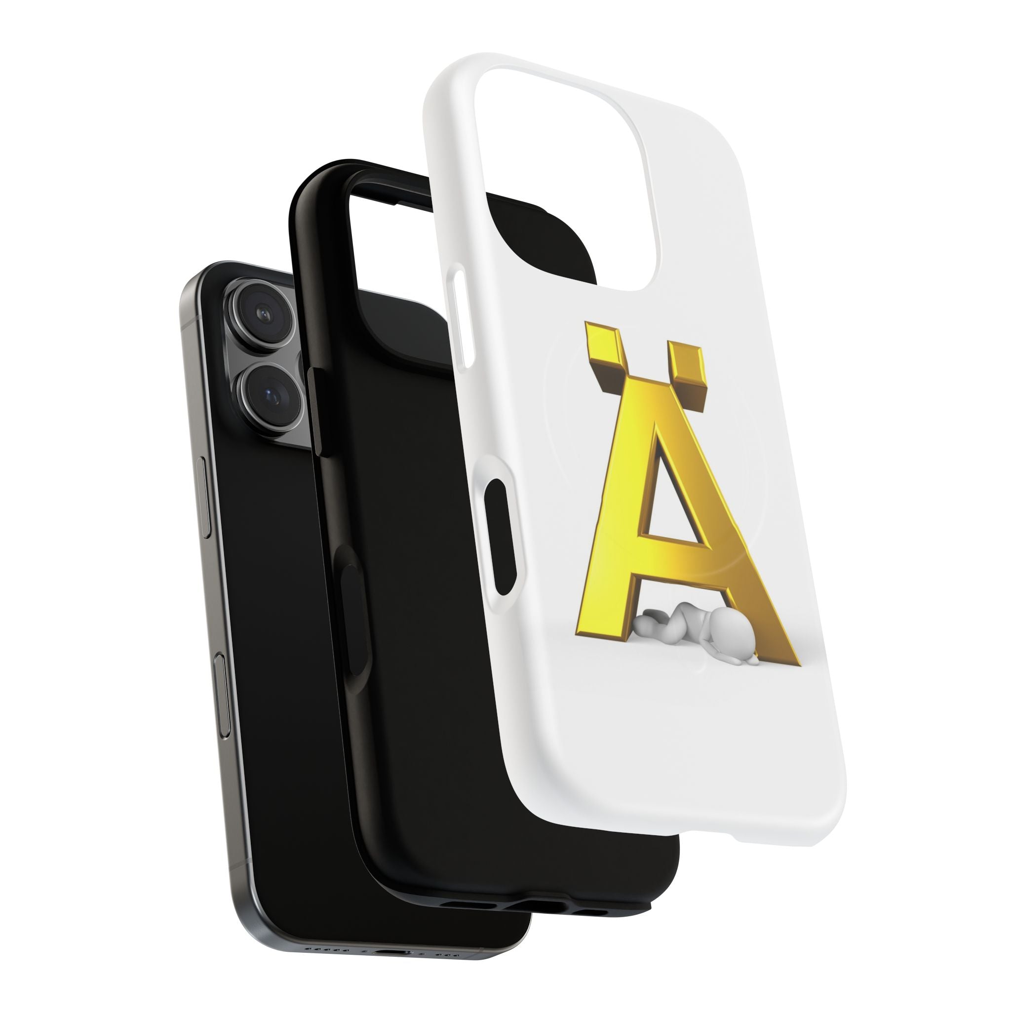 Gold Letter Ä Phone Case | Magnetic Tough Case, Initial Monogram
