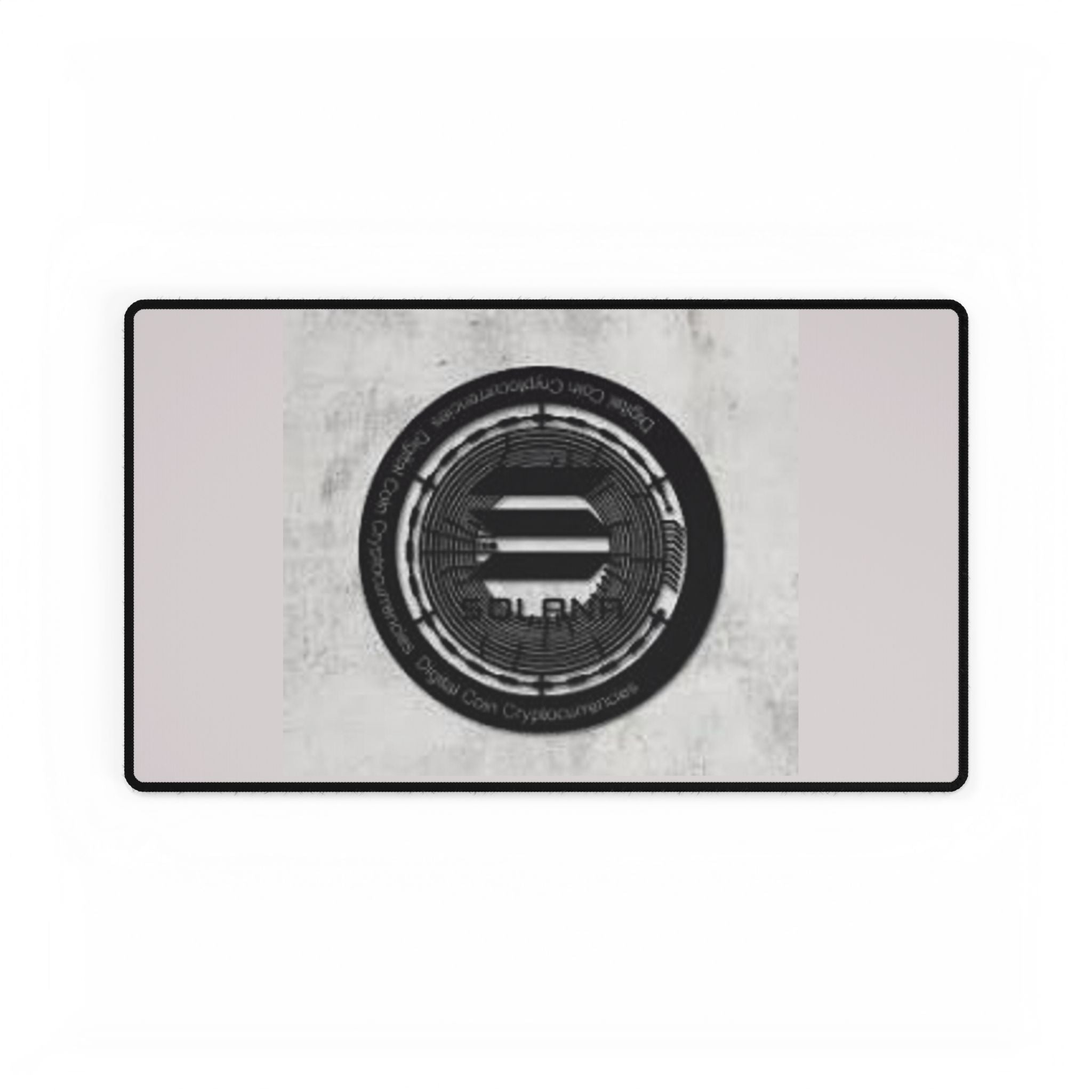 Tapis de bureau avec emblème de la cryptomonnaie Solana | Tapis de souris avec logo de richesse