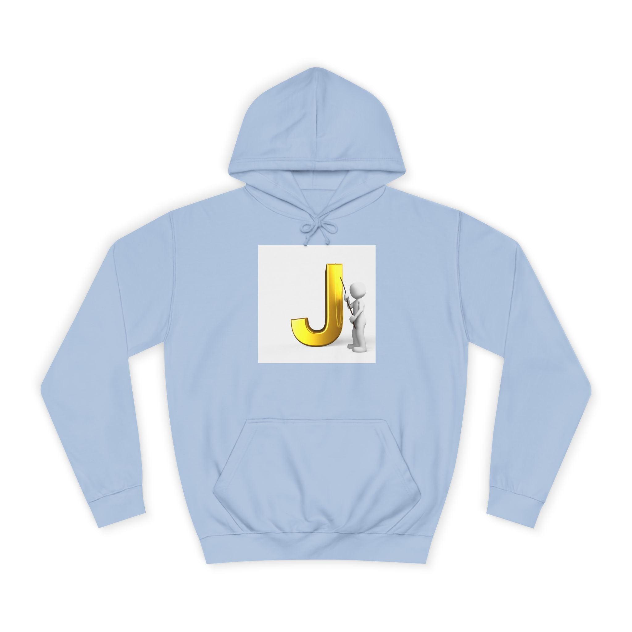 Golden Letter J Initial Hoodie | Monogram J Sweatshirt