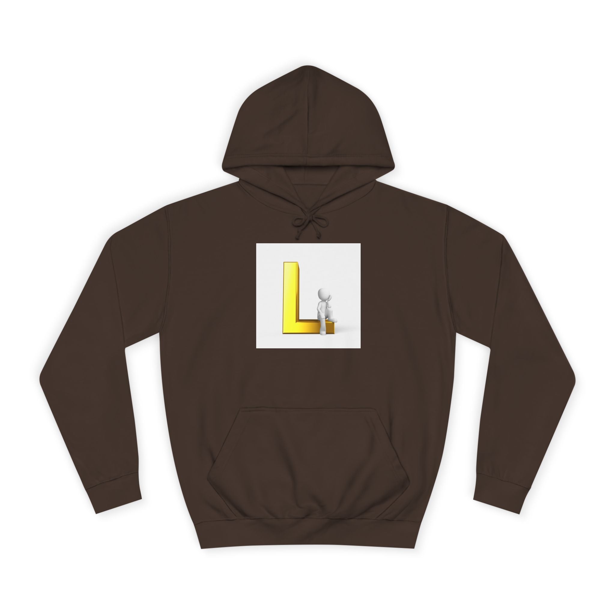 Sweat à capuche lettre L en 3D avec figurine | Sweat initial L