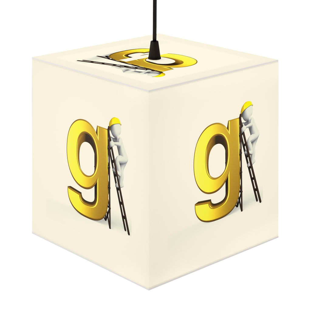 Golden Letter G Cube Lamp | Personalized Initial Light