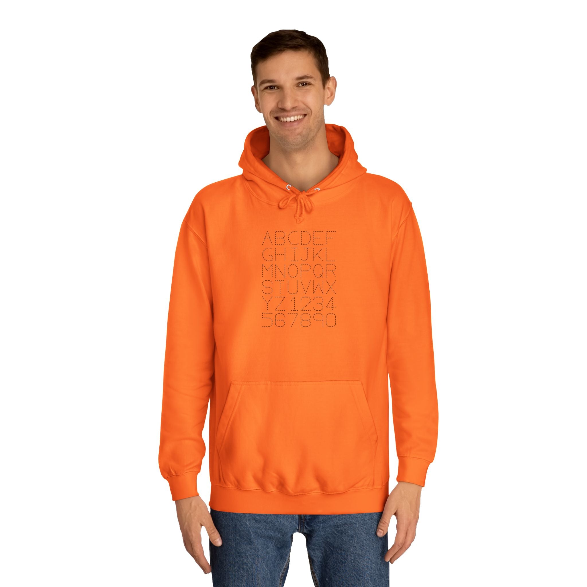 College Dotted Alphabet Hoodie | Campus Sweatshirt, Collegiate Style