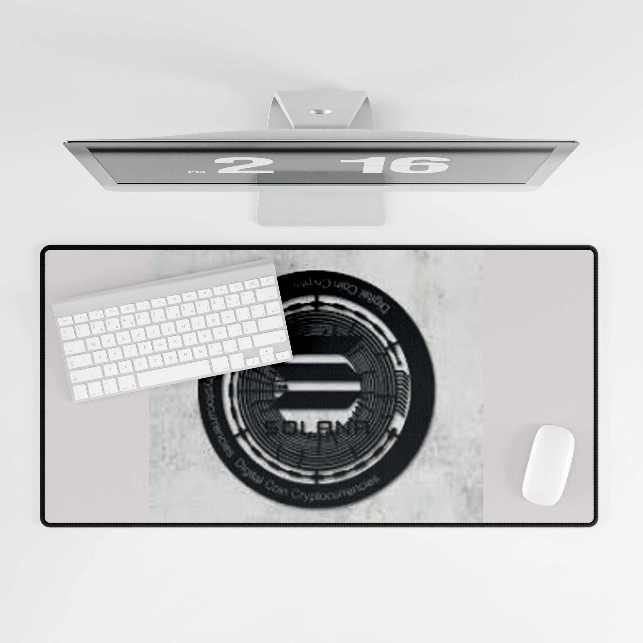 Solana Cryptocurrency Emblem Desk Mat | Wealth Logo Mousepad
