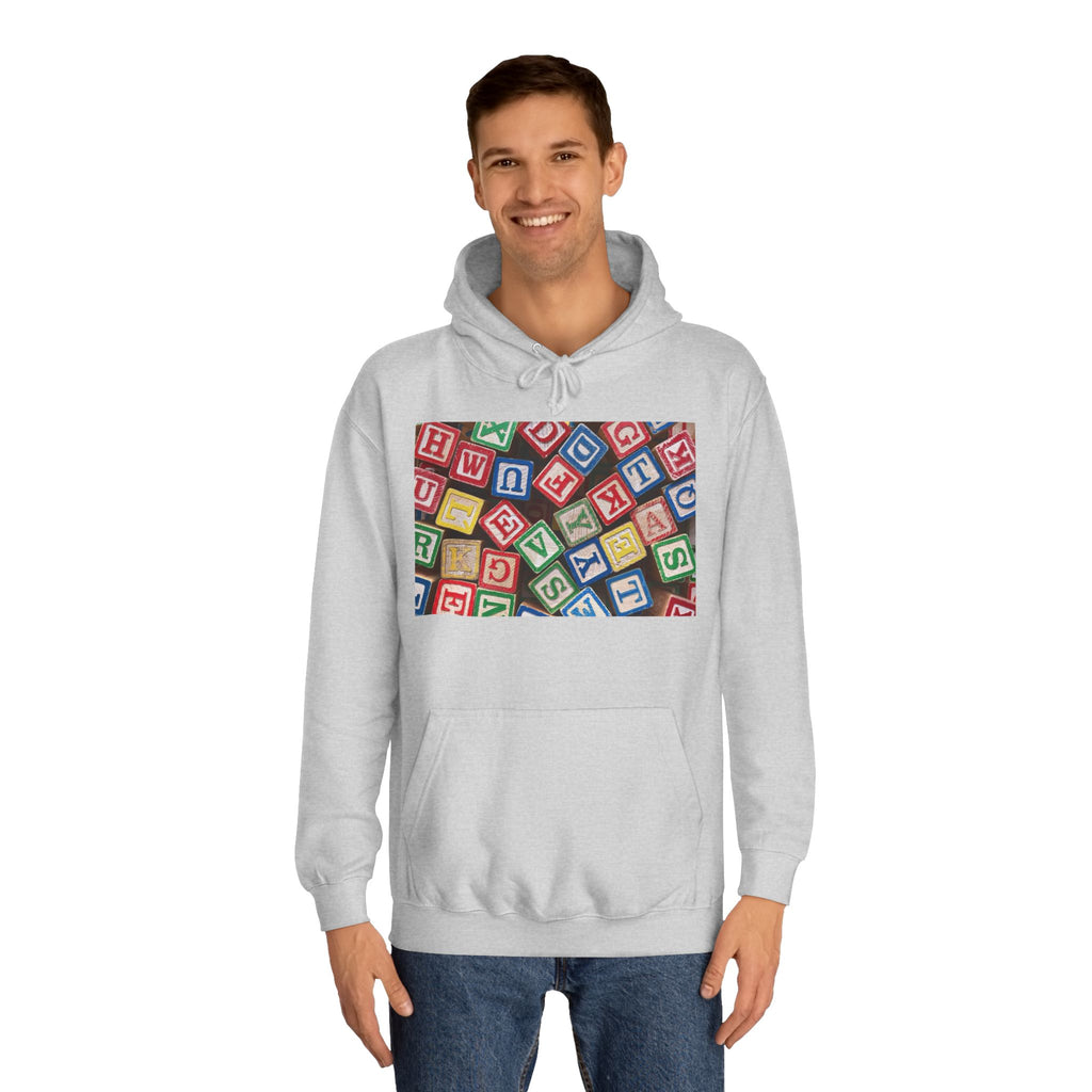 Colorful Alphabet Blocks Hoodie | Kids Letter Blocks Design