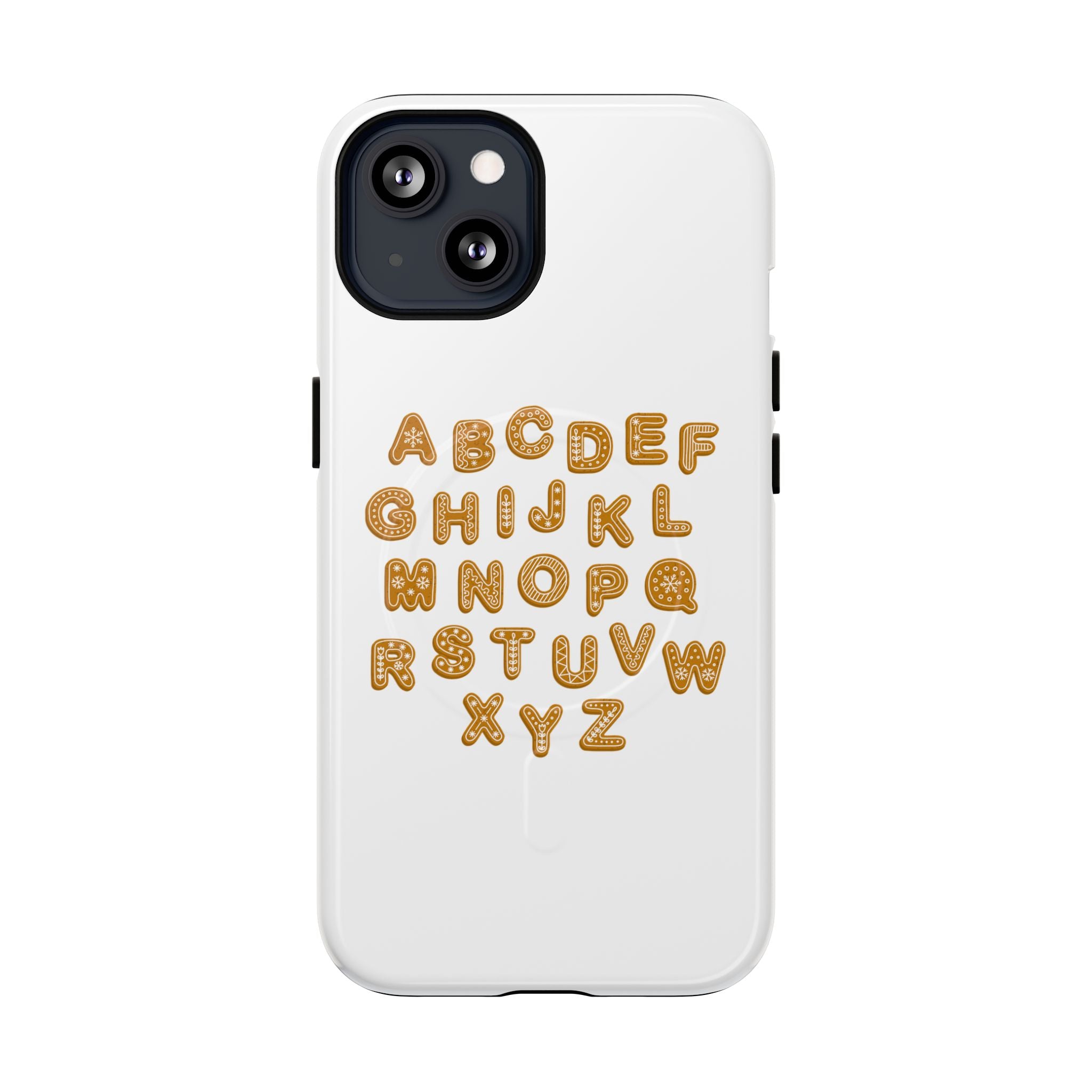 Coque de Téléphone Alphabet Cookie | Coque Magnétique Robuste, Lettrage Mignon