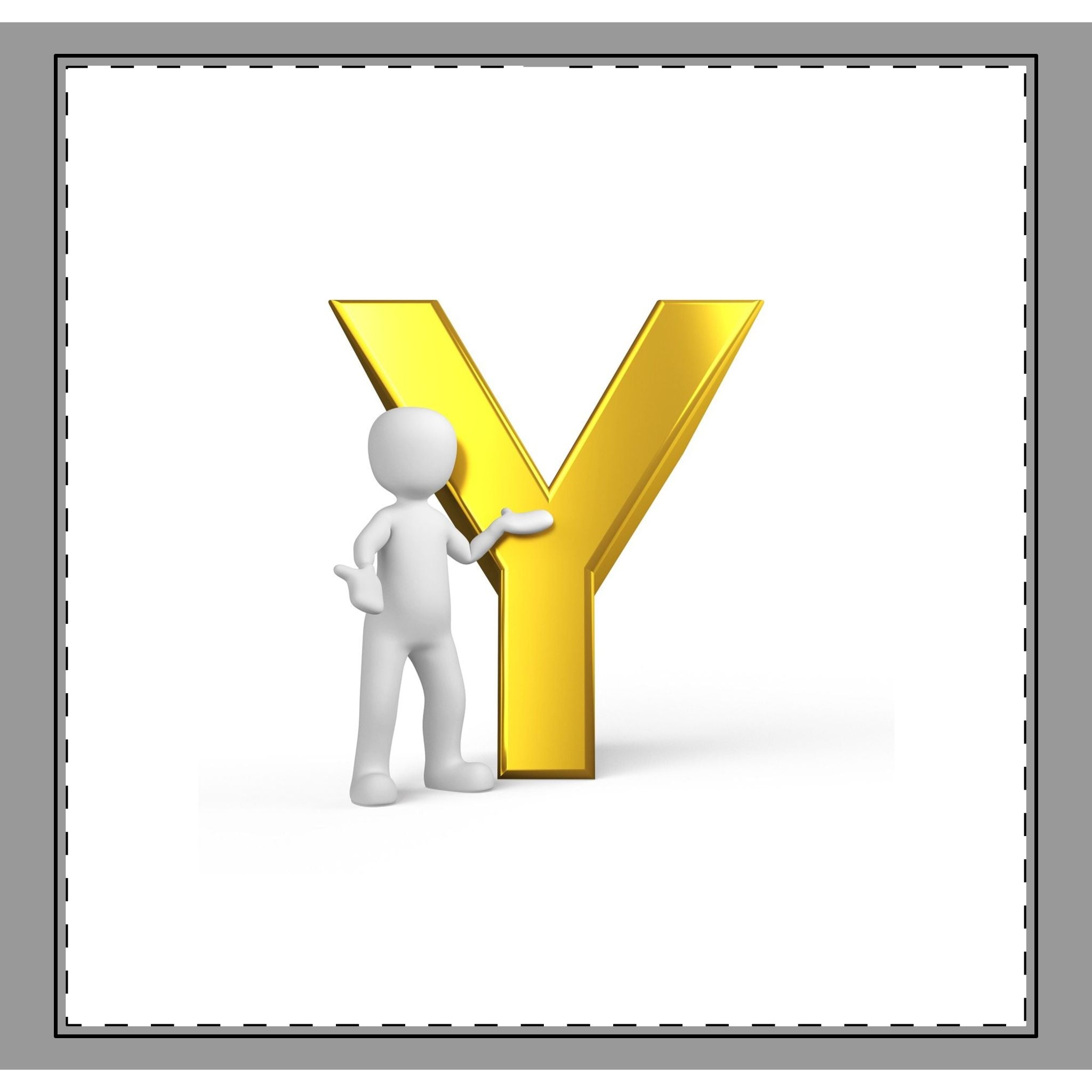Golden Letter Y Illustration Woven-Style Coverlet | Monogram Initial Throw