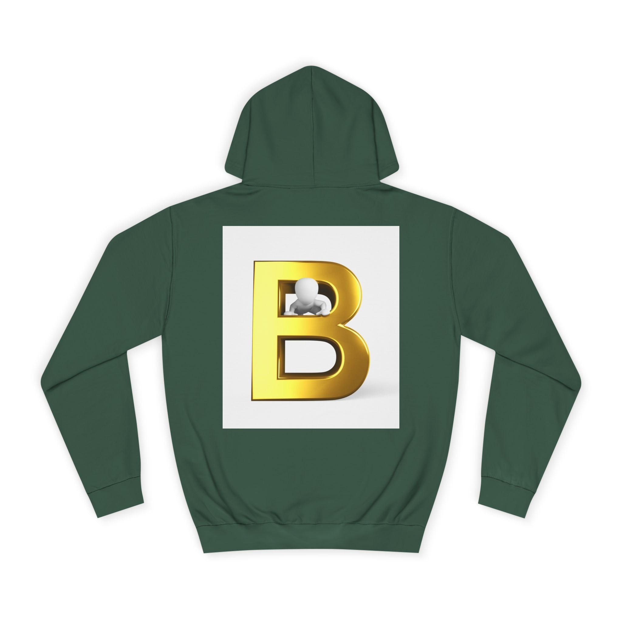 Gold Letter B Hoodie | Monogram Initial Sweatshirt