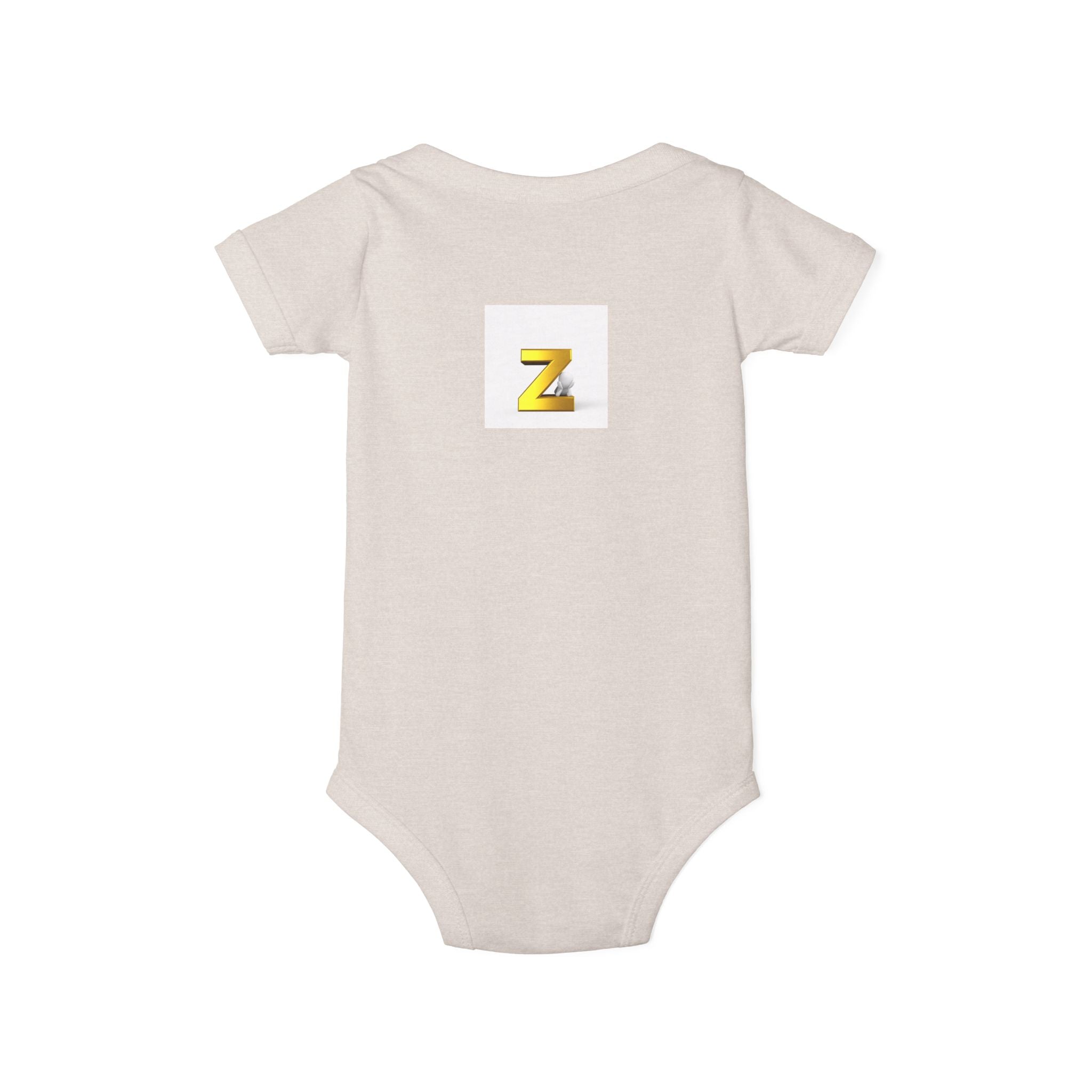 Gold Letter Z Infant Onesie | Baby Bodysuit Monogram