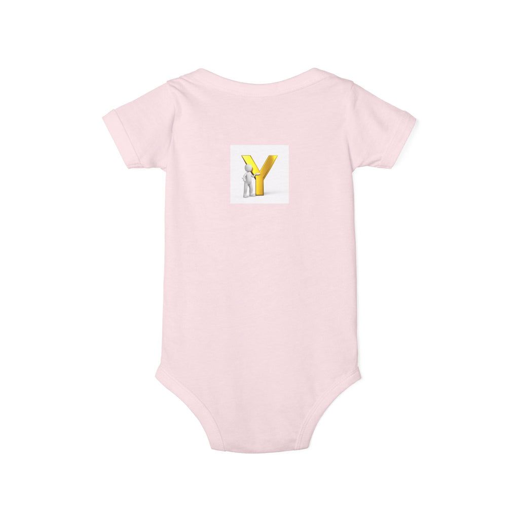Yellow Letter Y Infant One Piece | Monogram Baby Bodysuit