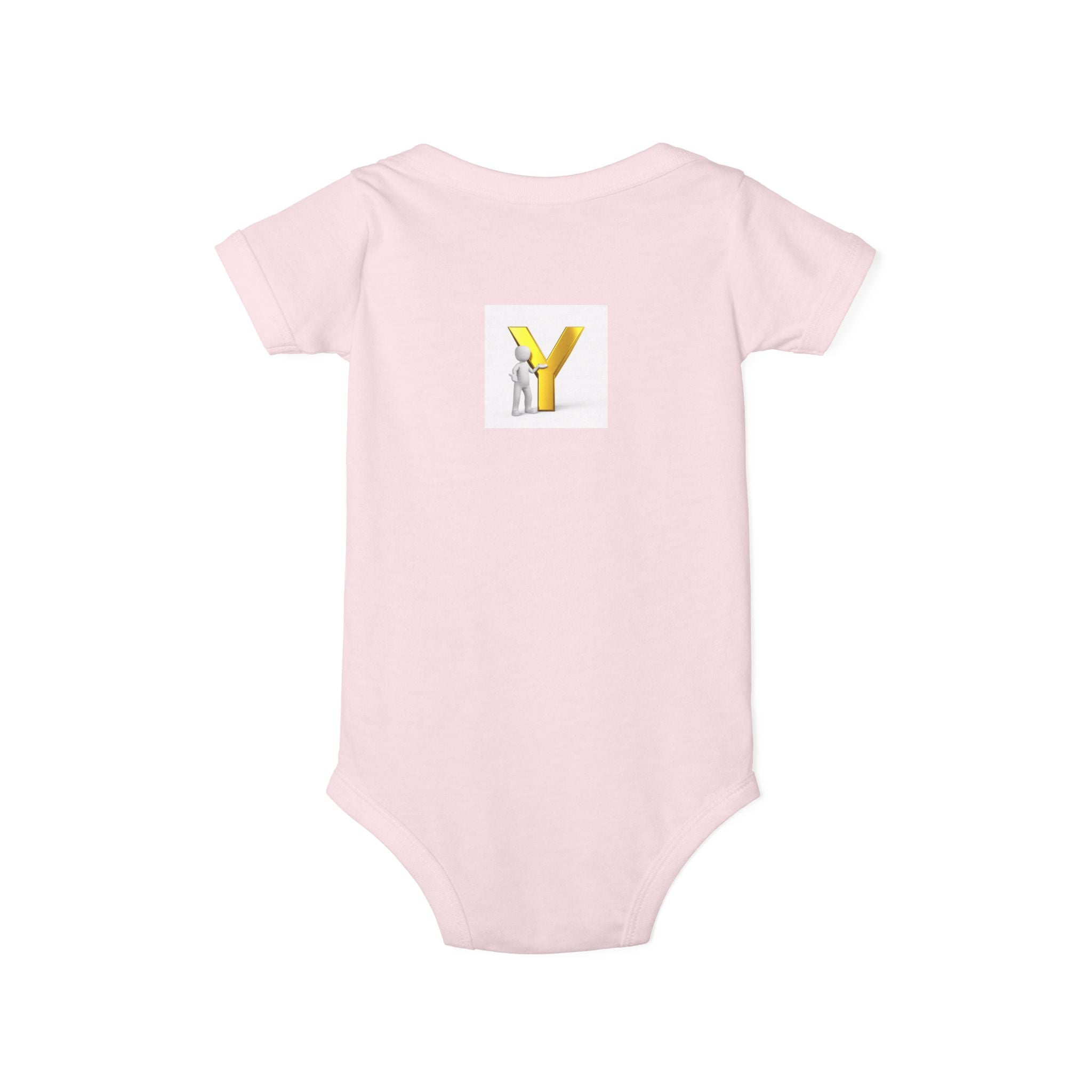 Yellow Letter Y Infant One Piece | Monogram Baby Bodysuit