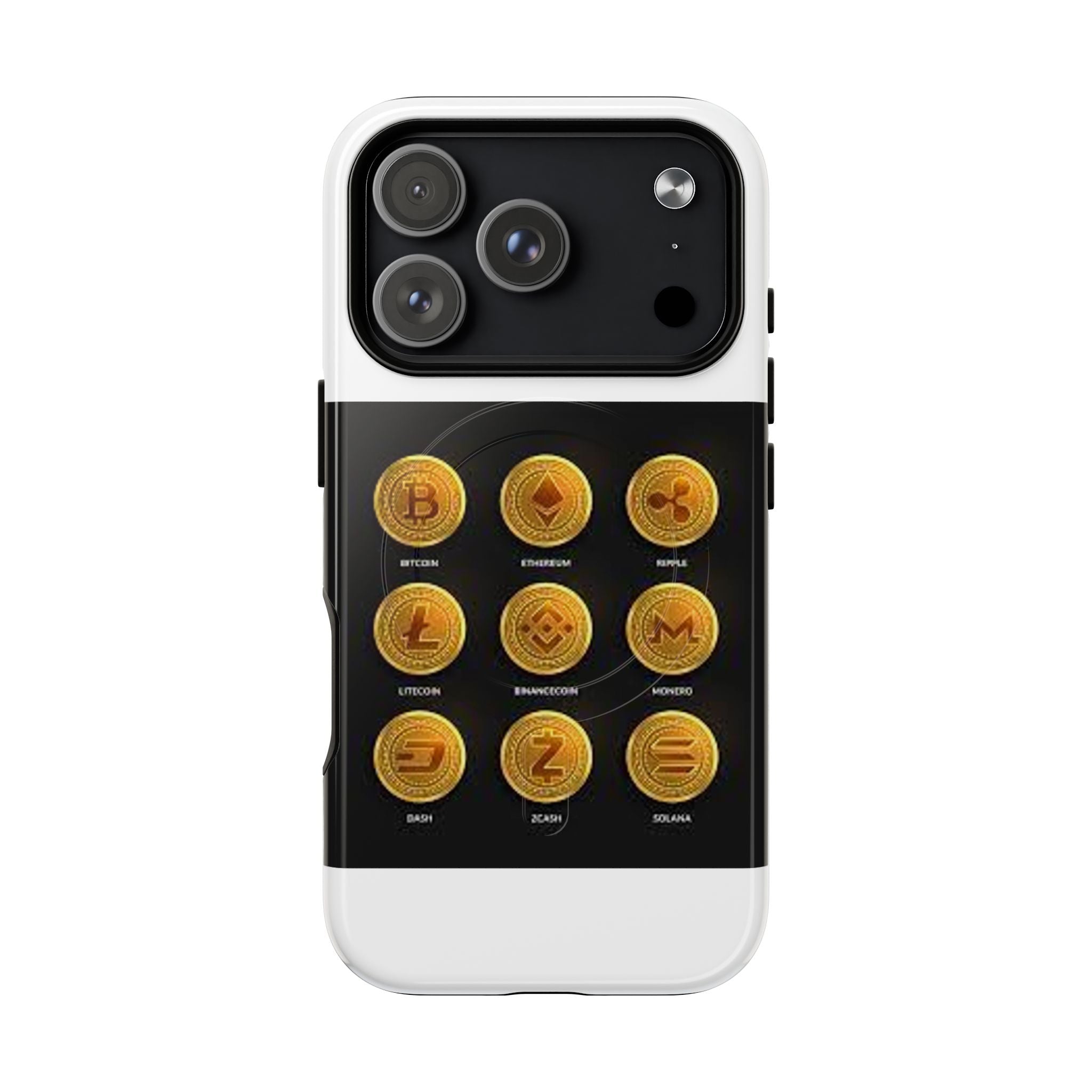 Coque de Téléphone Graphique de Monnaie Crypto | Coque Magnétique Robuste