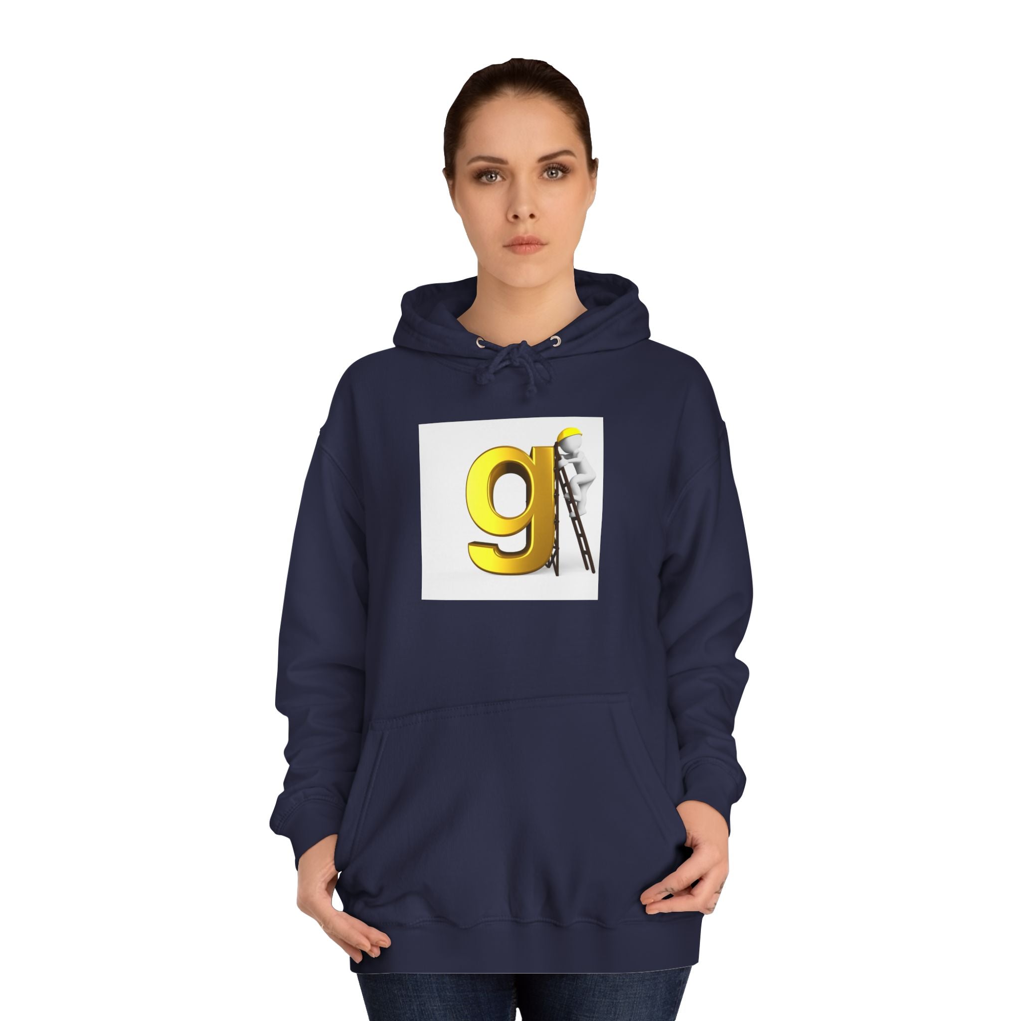 Gold Letter G with Painter Character Hoodie | Initial Monogram