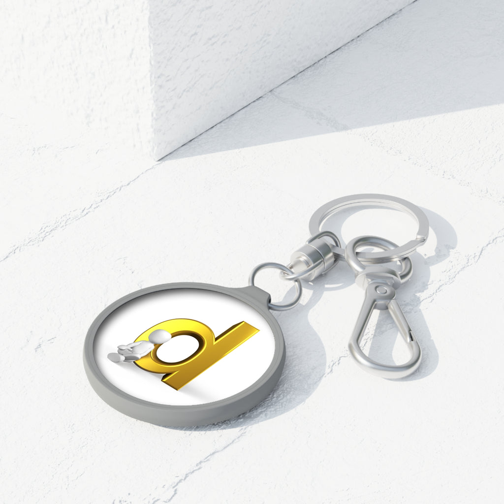 Gold Letter D Keyring Tag | Initial Monogram Keychain