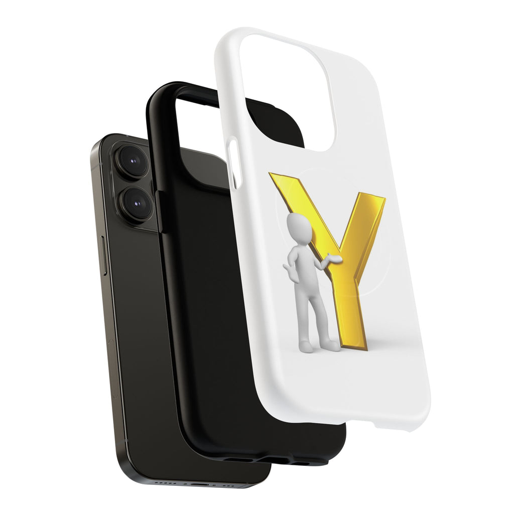 Gold Letter Y Phone Case | Monogram iPhone Magnetic Case