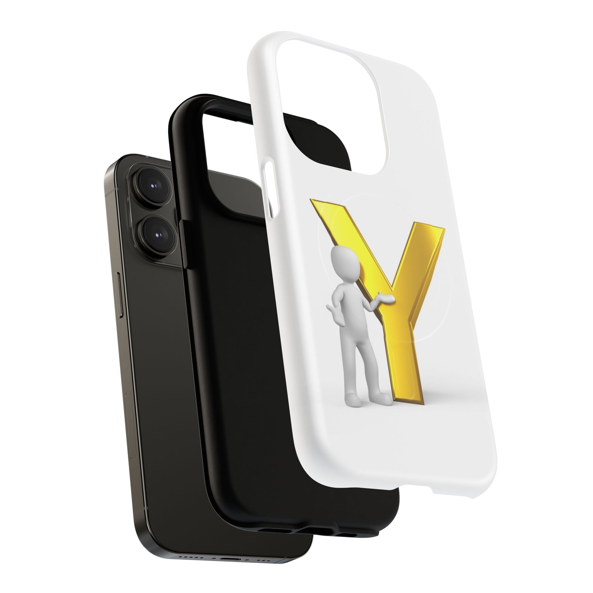 Gold Letter Y Phone Case | Monogram iPhone Magnetic Case