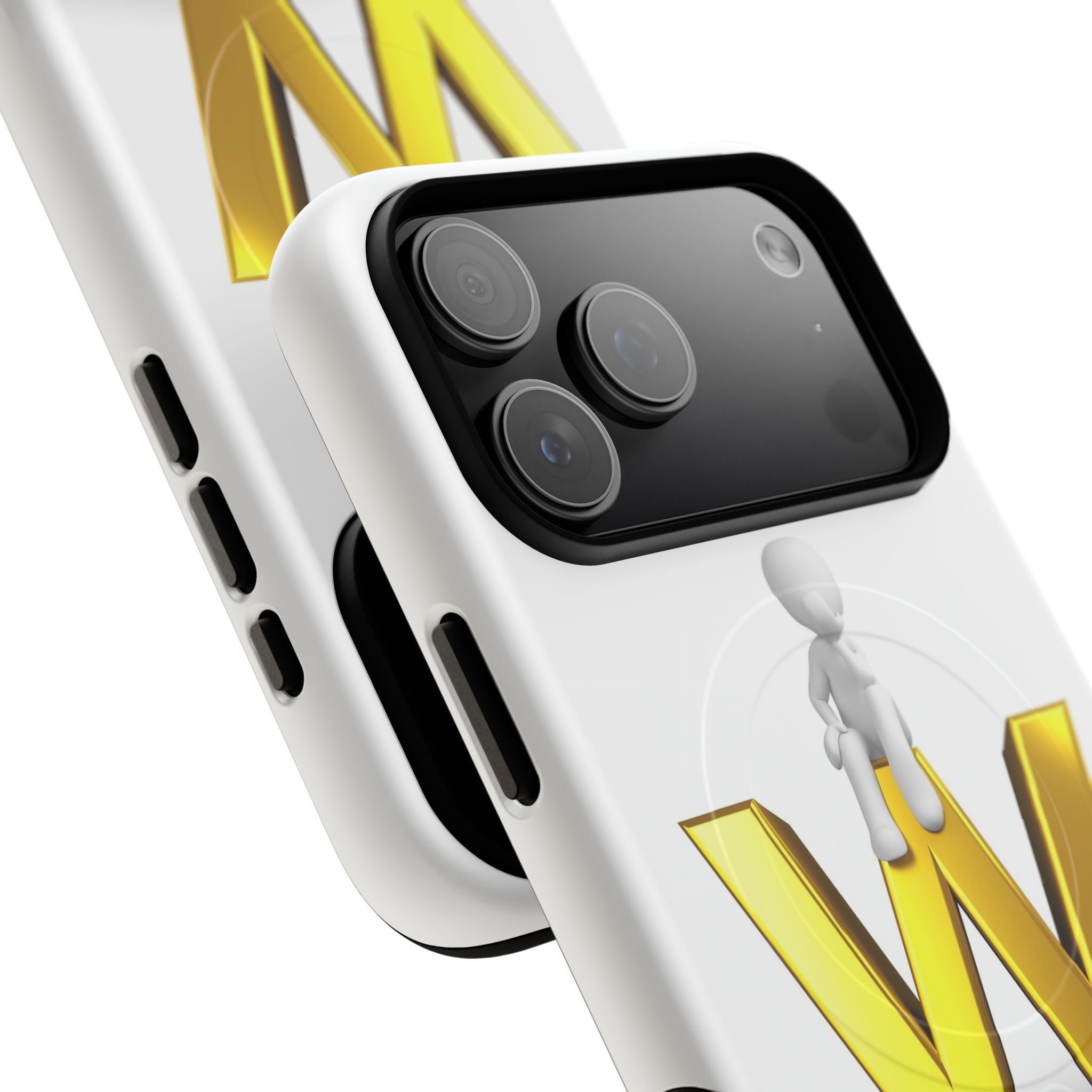 3D Stick Figure on Gold W Phone Case | Tough Magnetic Case