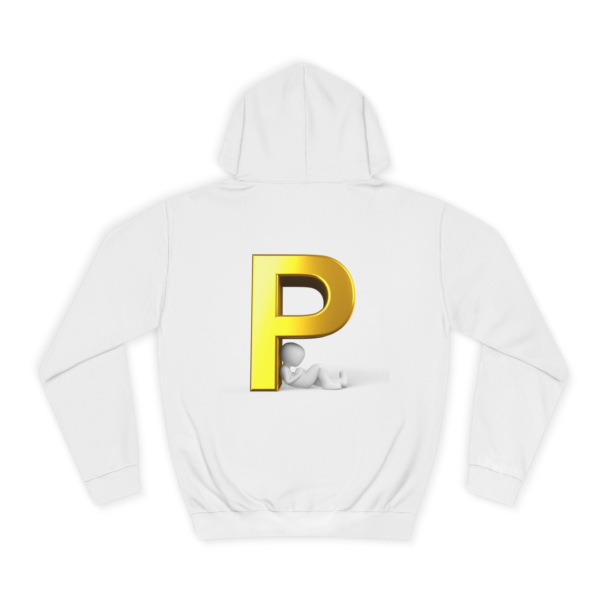 Gold Letter P hoodie | Monogram Initial Pullover