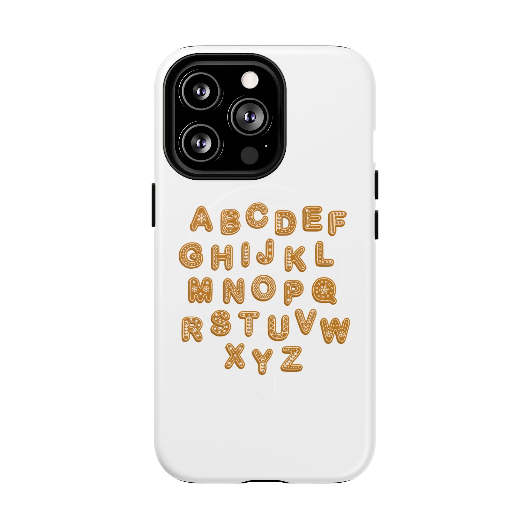 Coque de Téléphone Alphabet Cookie | Coque Magnétique Robuste, Lettrage Mignon