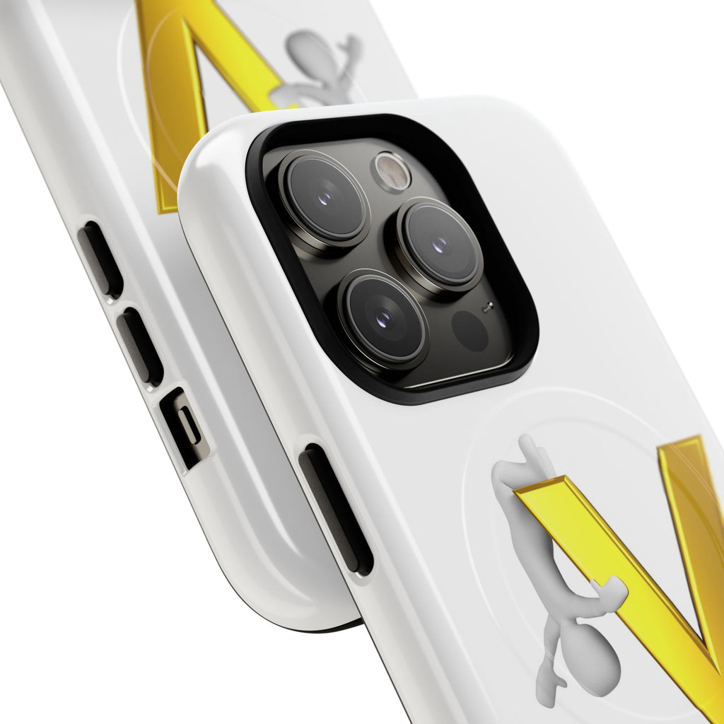 3D Yellow V Letter Phone Case Tough Magnetic Case | Monogram V iPhone Cover