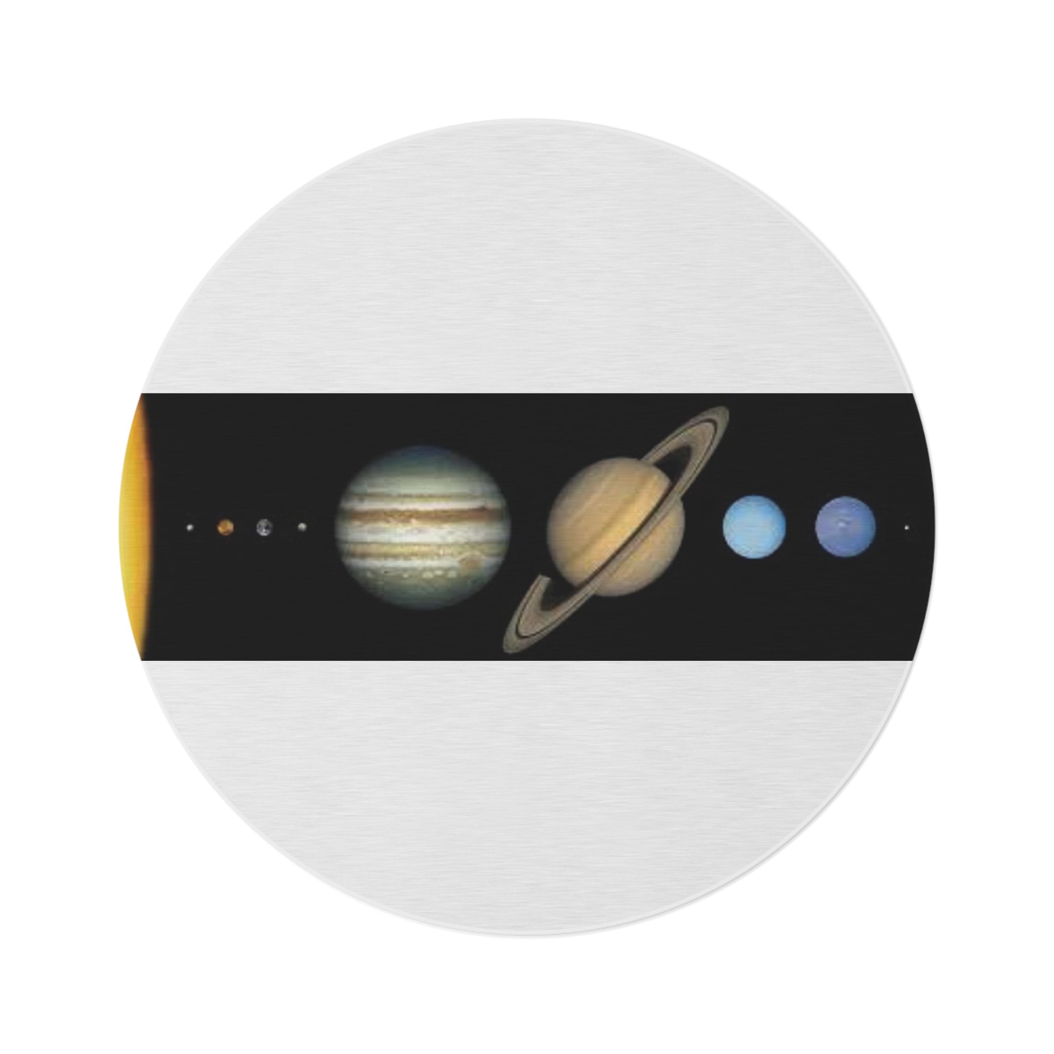 Solar System Planets Round Rug | Planetary Astronomy Floor Mat