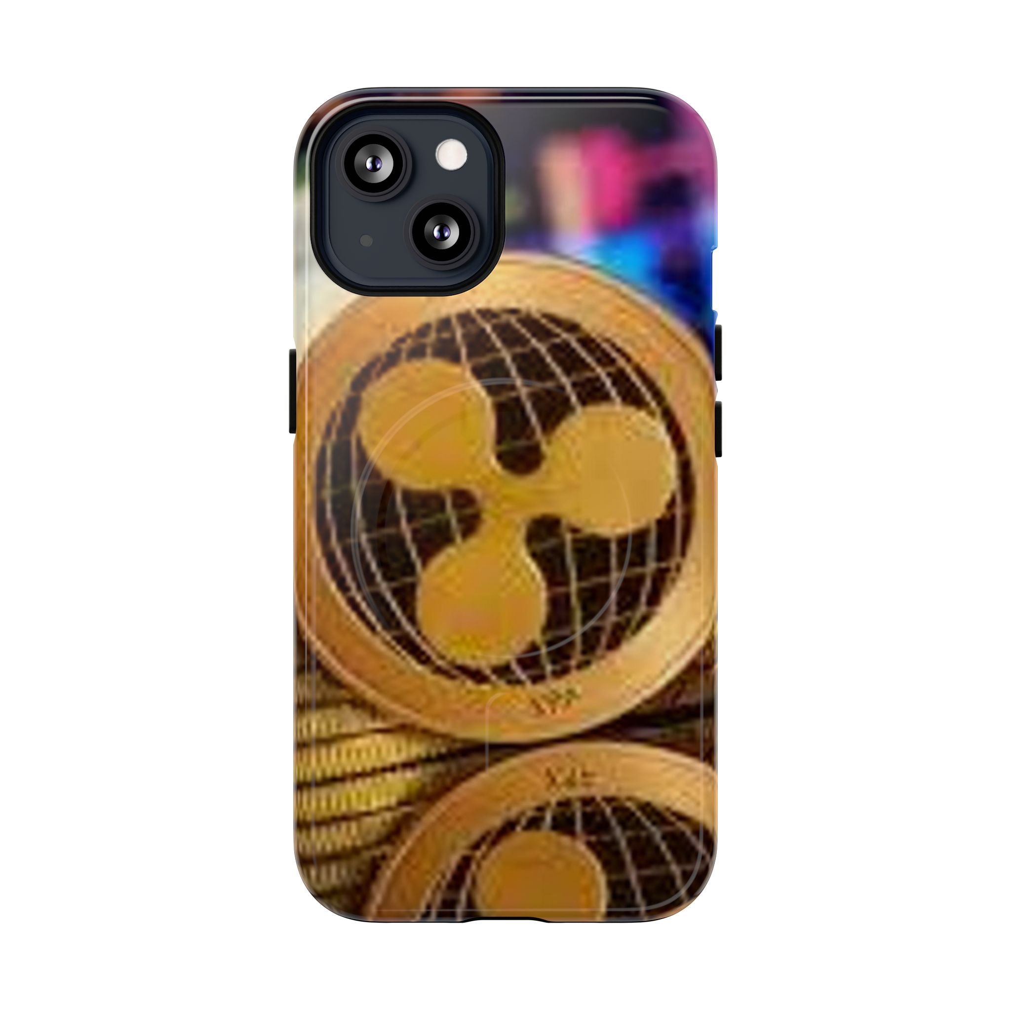Coque de protection rigide magnétique design Ripple Coin | Coque de téléphone Crypto Ripple