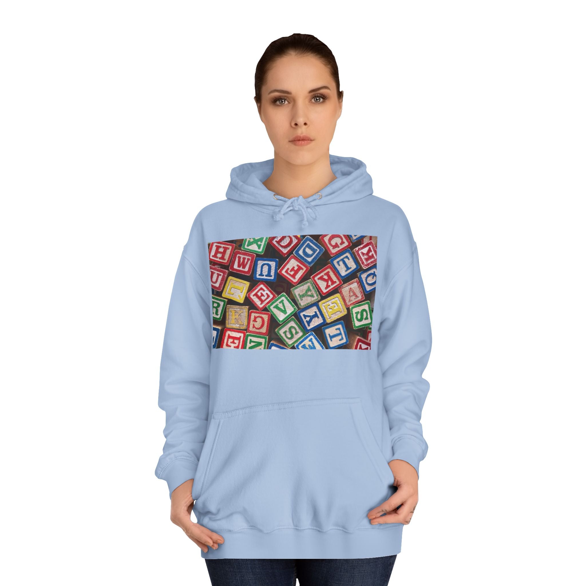 Colorful Alphabet Blocks Hoodie | Kids Letter Blocks Design