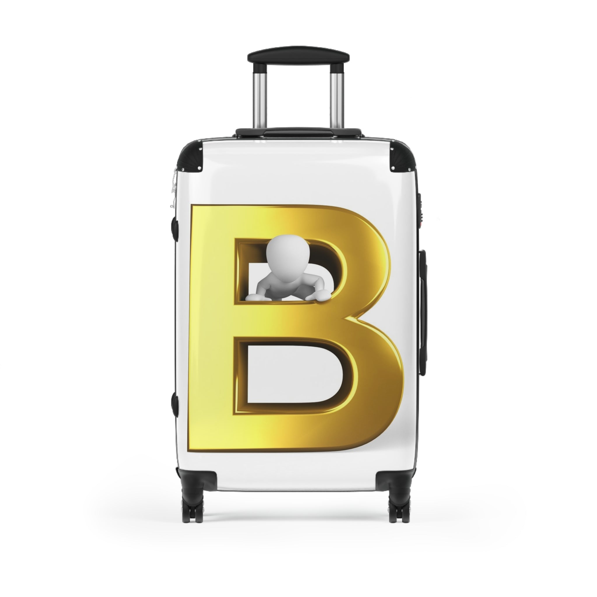 Valise Monogramme Lettre B Dorée | Housse de Bagage Initiale