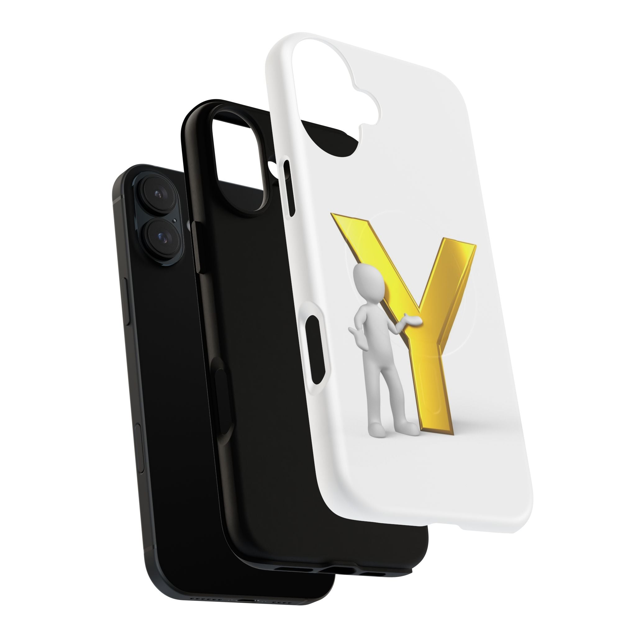 Gold Letter Y Phone Case | Monogram iPhone Magnetic Case
