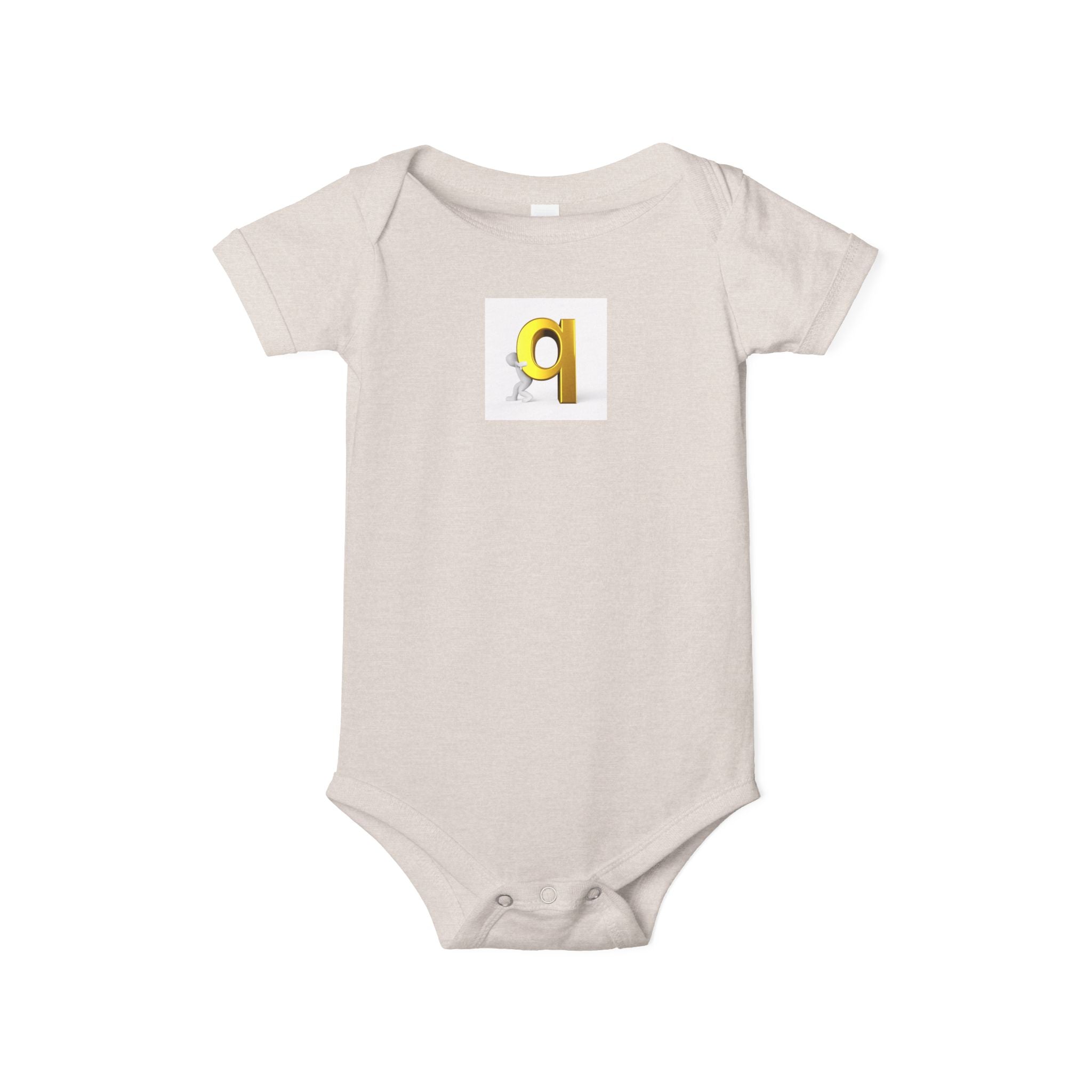 Body pour bébé illustration lettre q | Body minimaliste pour bébé