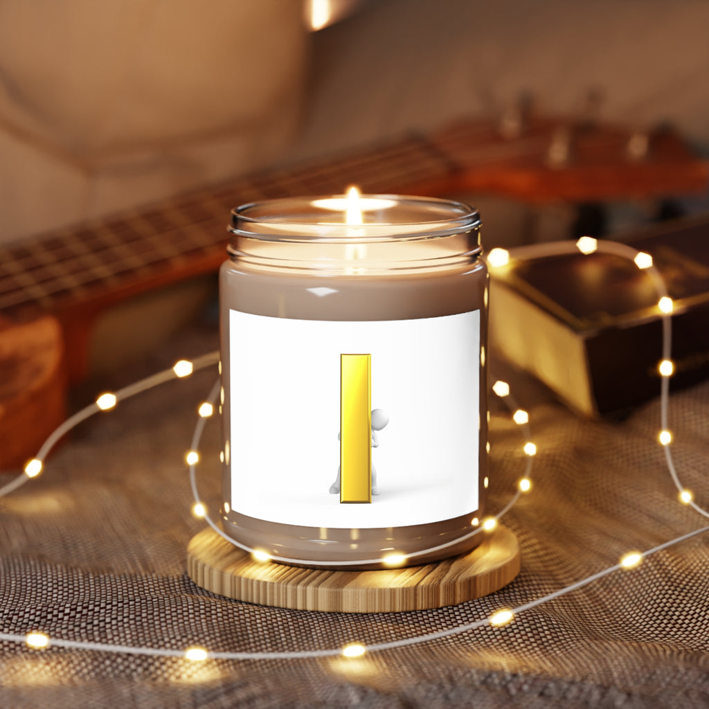 Minimalist 3D Letter i Candle, Soy Candle Jar 9oz