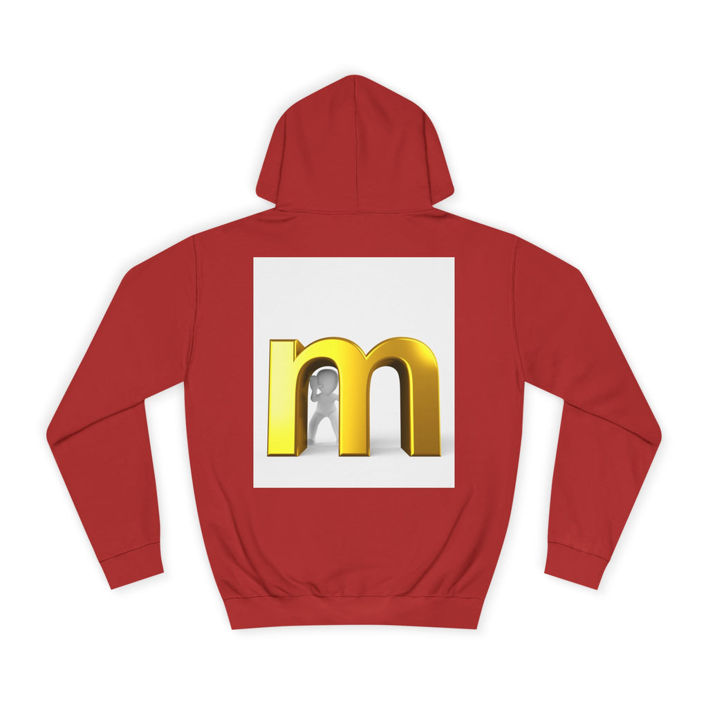 Gold 3D Letter M Hoodie | Minimal Initial Logo