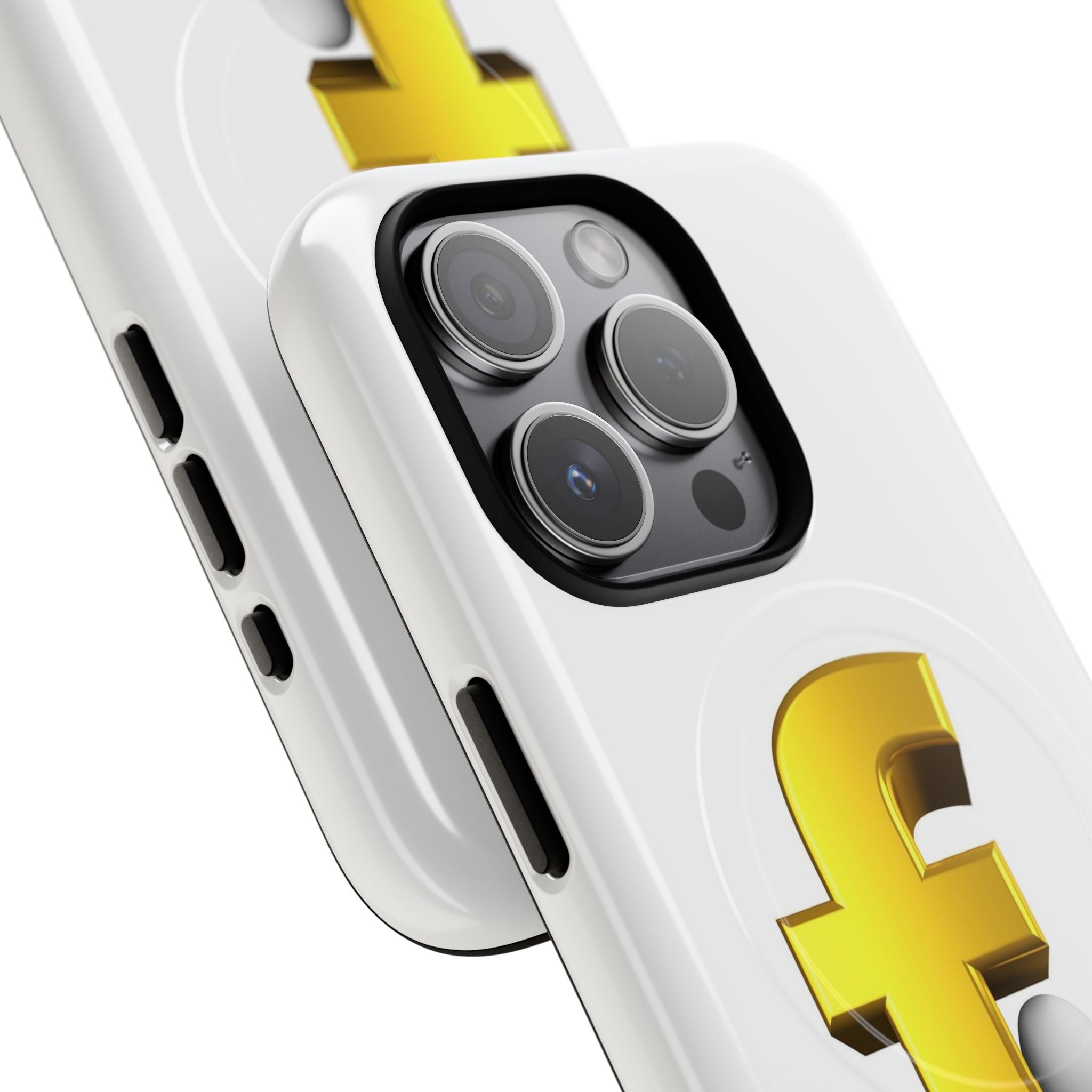 3D Gold Letter F Phone Case | Tough Magnetic Case