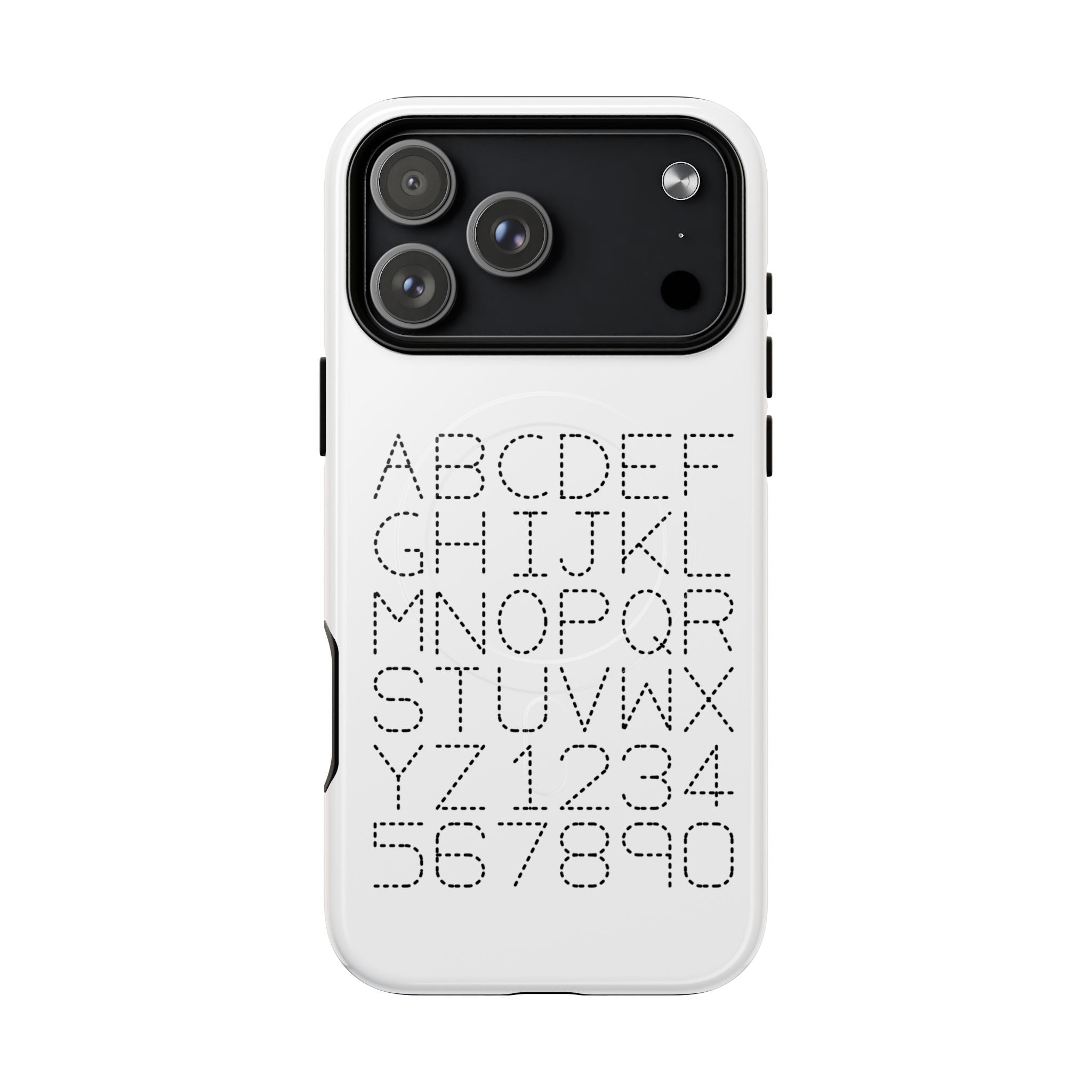 Coque de téléphone Alphabet à pois | Coque magnétique robuste