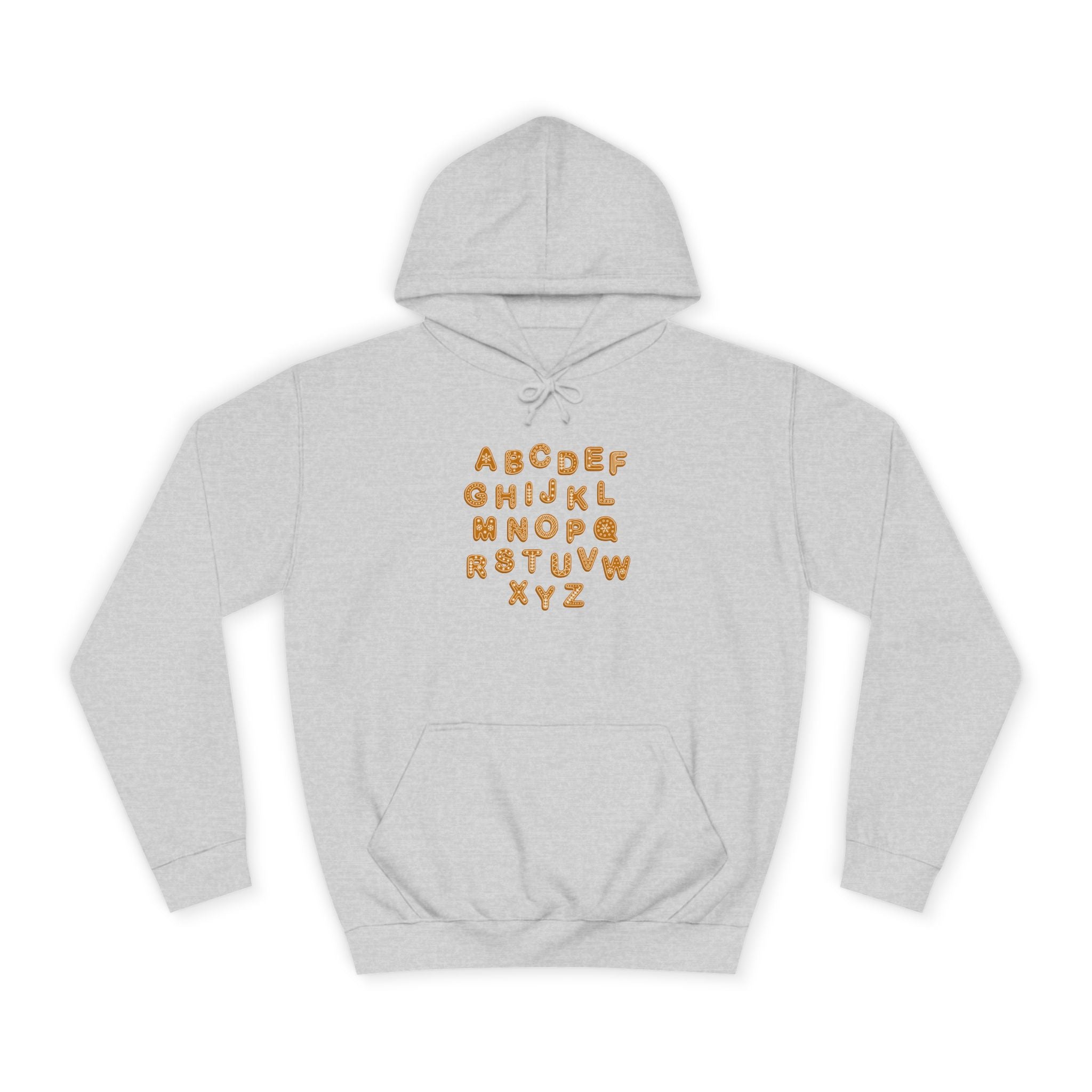 Sweat à capuche Alphabet Biscuits | Sweatshirt Lettres de A à Z Police Biscuits