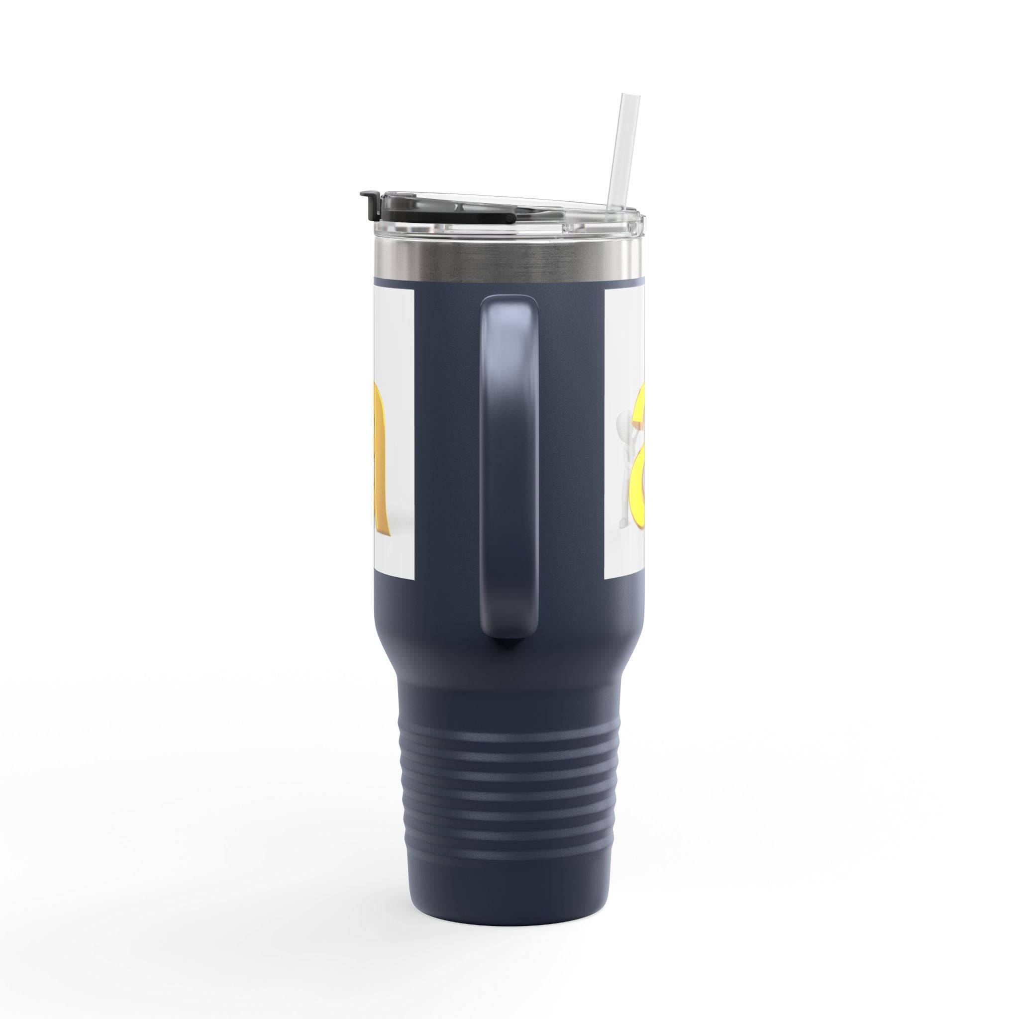 Yellow 3D Letter A tumbler | Travel Mug
