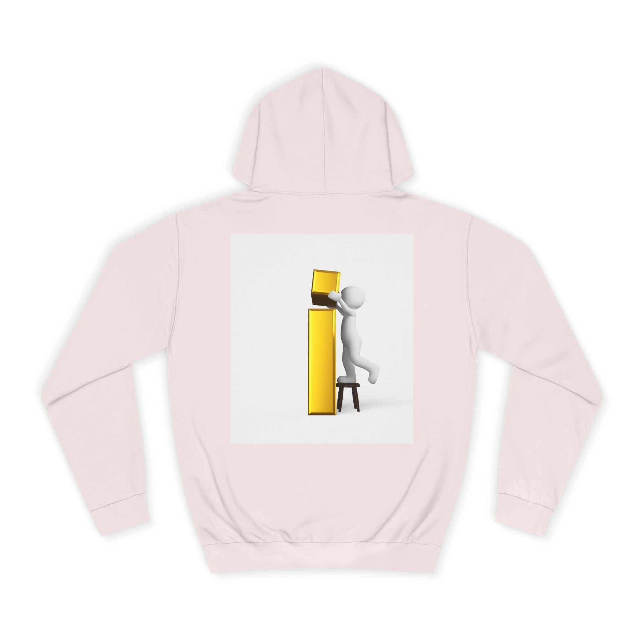 Stick Figure Building Letter i Hoodie | Minimal Illustration