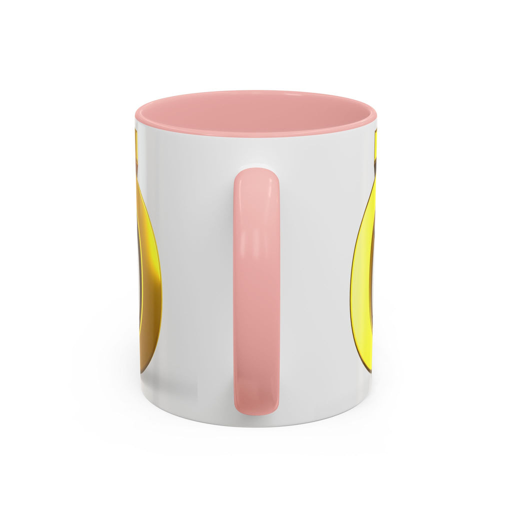 3D Gold Ö Letter Coffee Mug | Accent Handle, Black Interior