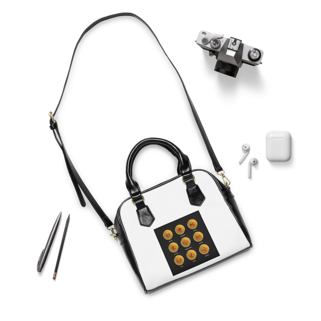 Cryptocoins Shoulder Handbag | Cute Emoji Snack Pattern