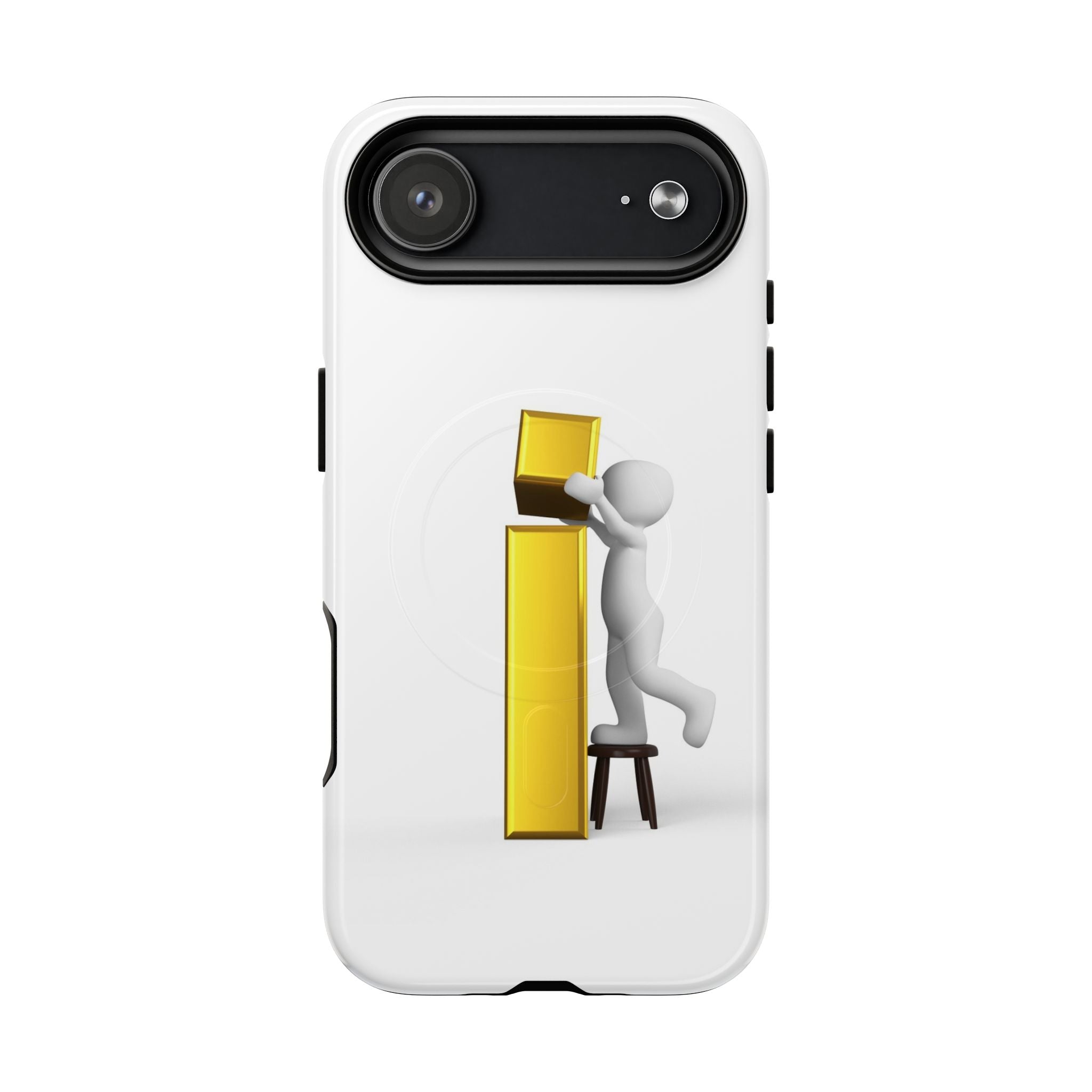 3D Character Gold Letter i phone case | Tough Magnetic Case