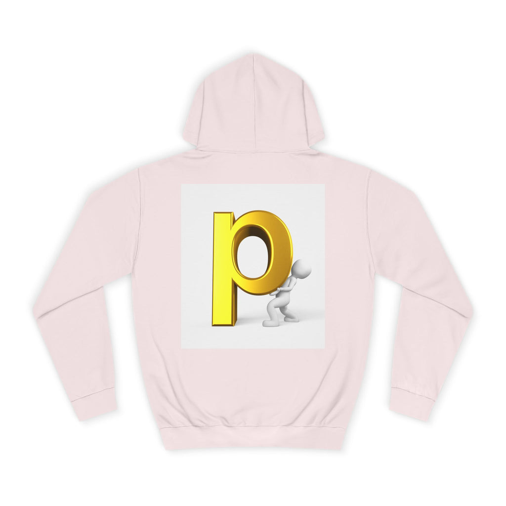 3D Letter P Character Hoodie | Initial P Monogram Pullover