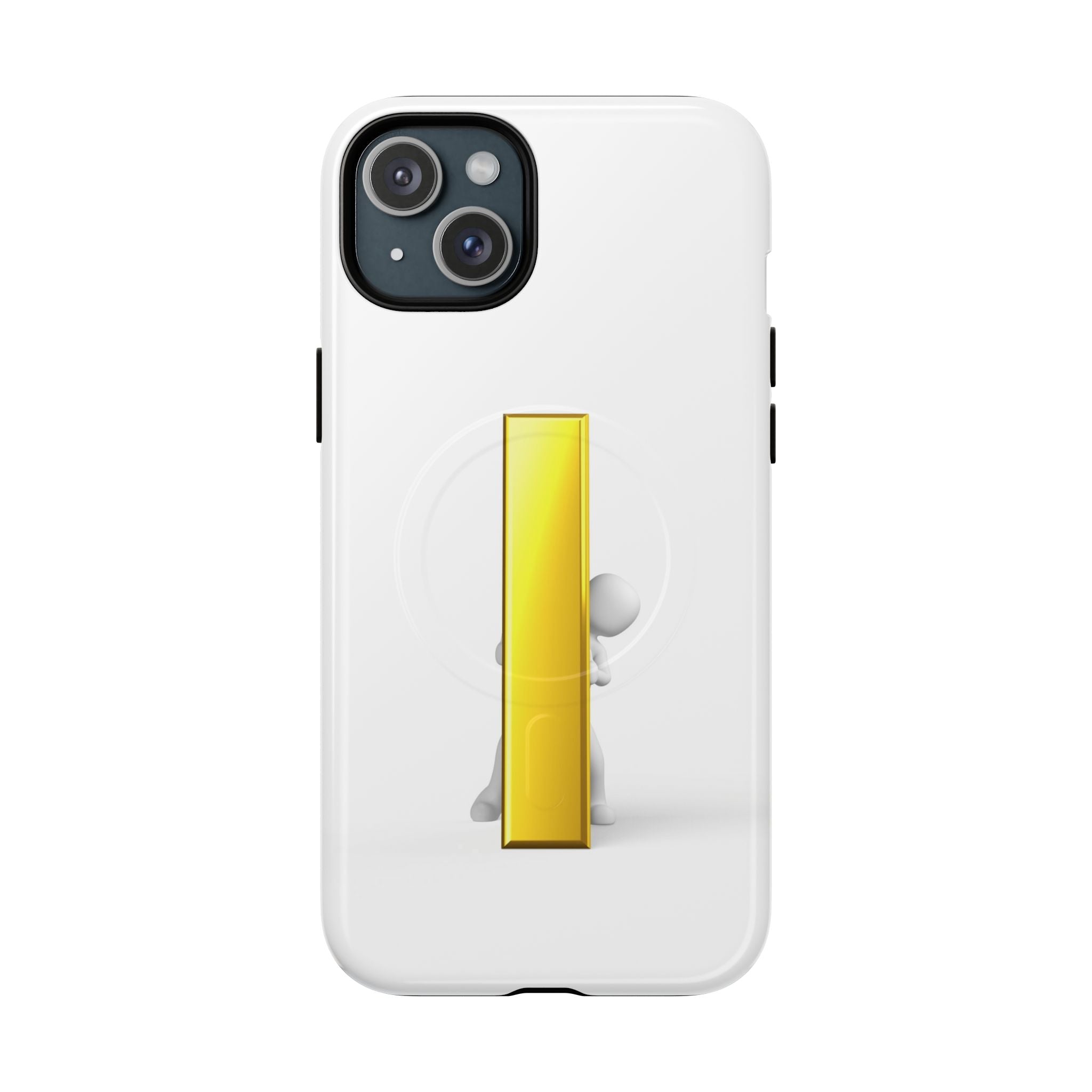 Yellow Gold Letter i 3D Figure phone case | Tough Magnetic Case