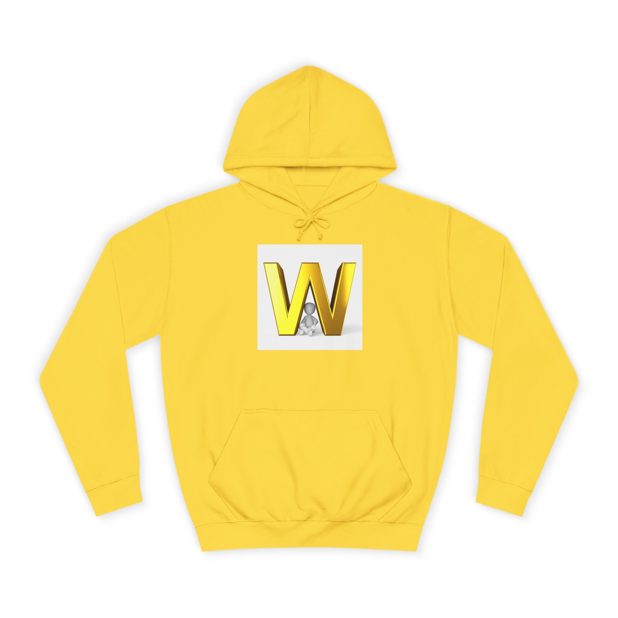 Sweat à capuche lettre W 3D dorée | Sweat initial monogramme